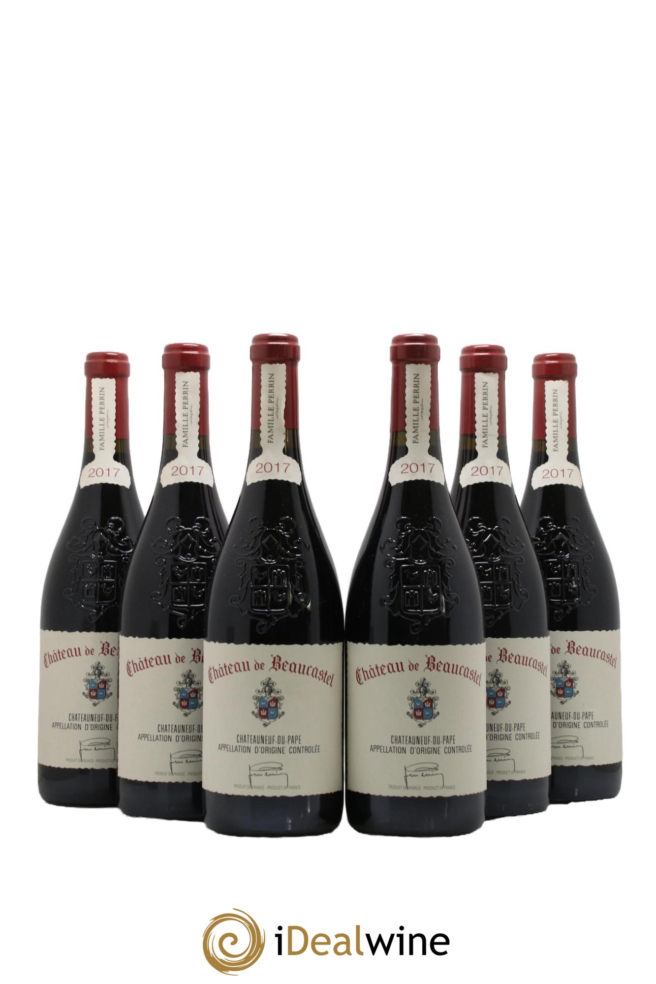 Châteauneuf-du-Pape Château de Beaucastel Famille Perrin 2017 - Lot de 6 bouteilles - 0