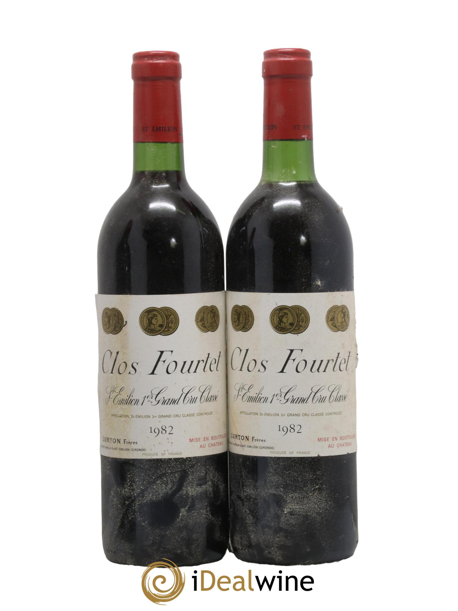 Clos Fourtet 1er Grand Cru Classé B 1982 - Lot of 2 bottles - 0