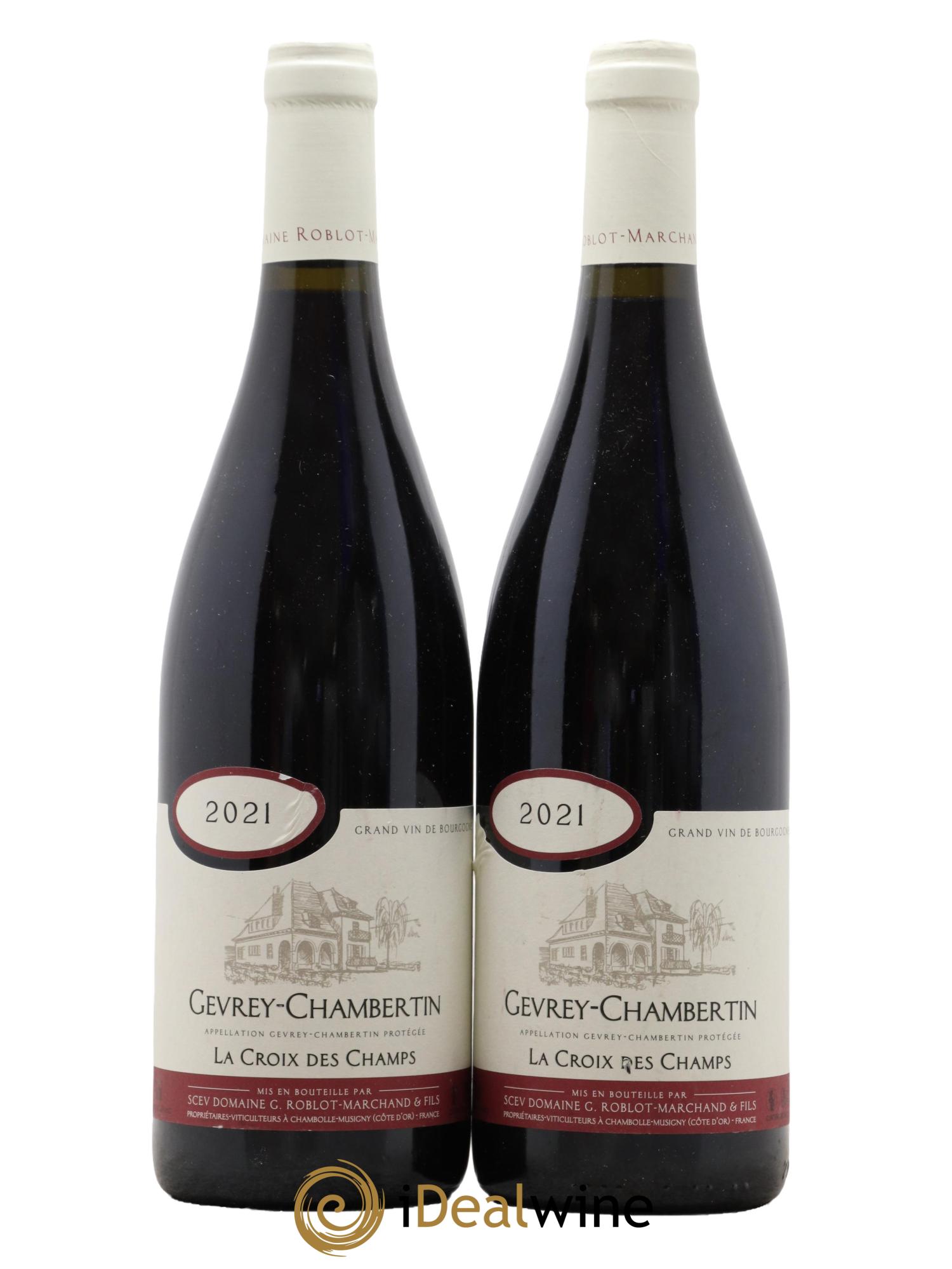 Gevrey-Chambertin La Croix des Champs Domaine Roblot-Marchand 2021 - Lot of 2 bottles - 0