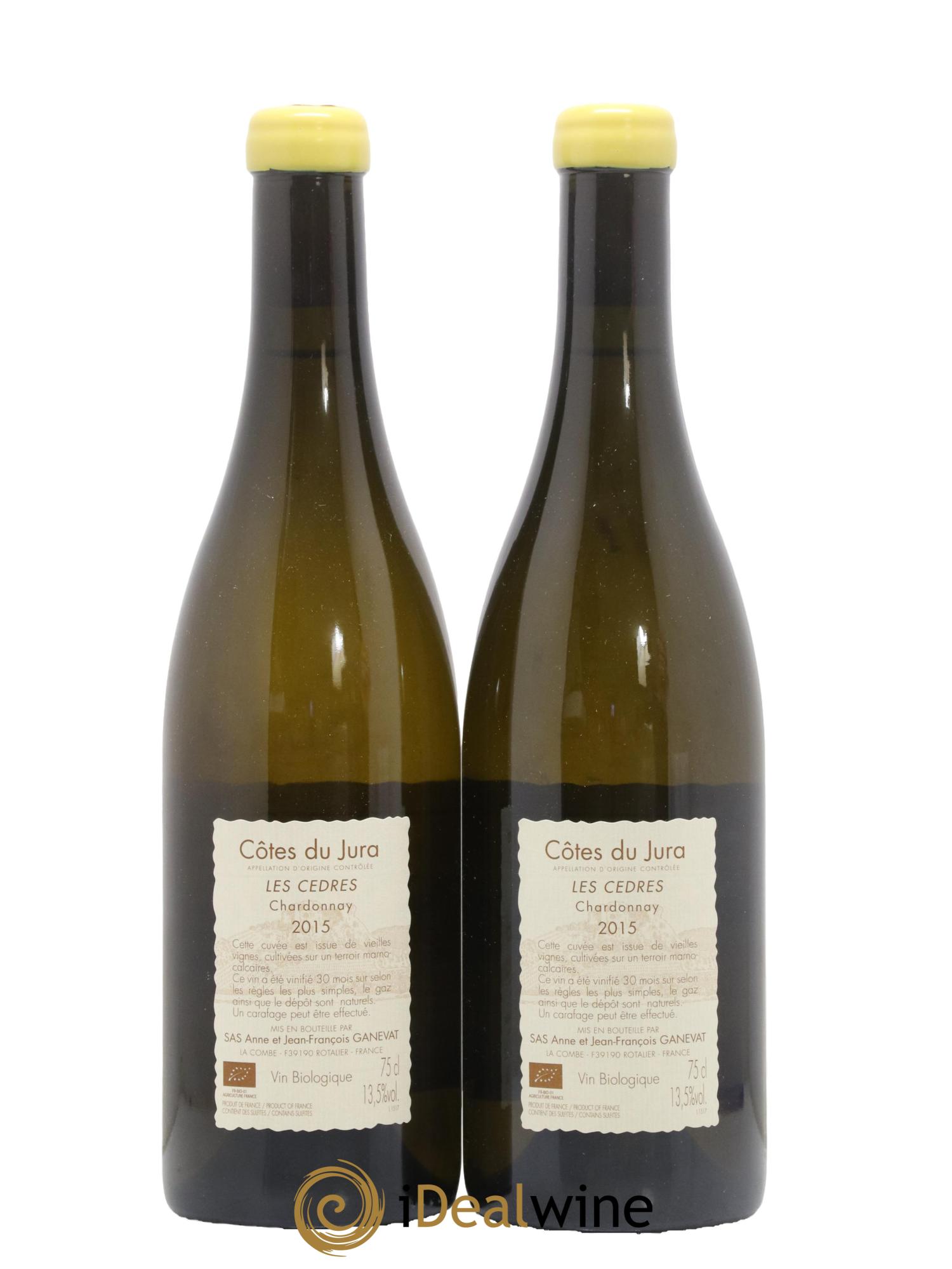 Vin de France (anciennement Côtes du Jura) Les Cèdres Anne et Jean François Ganevat 2015 - Lot de 2 bouteilles - 1