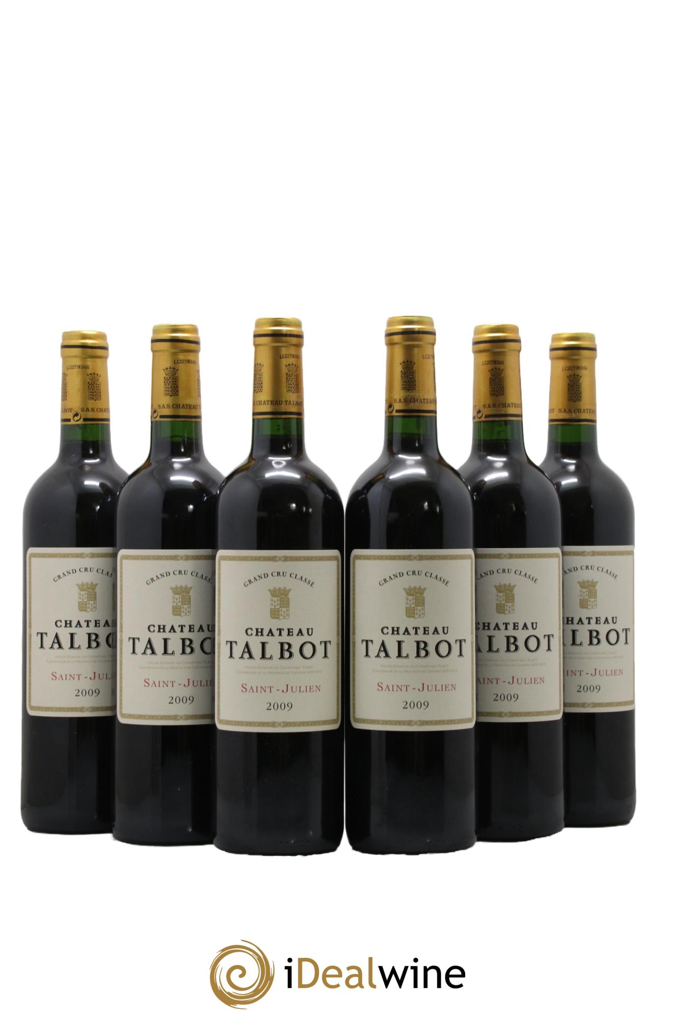 Château Talbot 4ème Grand Cru Classé 2009 - Lot of 6 bottles - 0