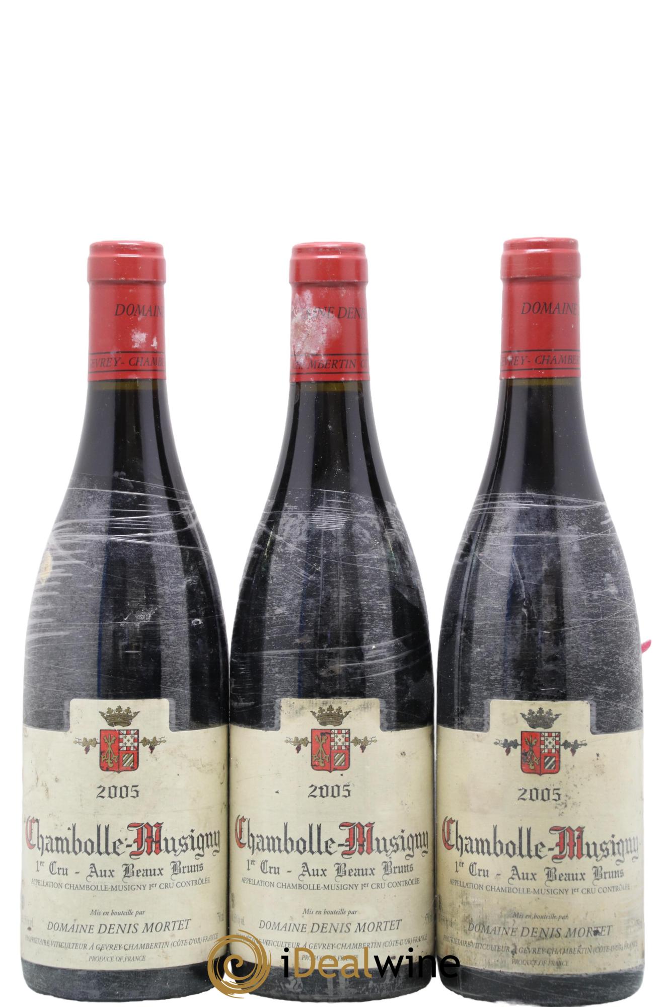 Chambolle-Musigny 1er Cru Aux Beaux Bruns Denis Mortet (Domaine) 2005 - Lot de 3 bouteilles - 0