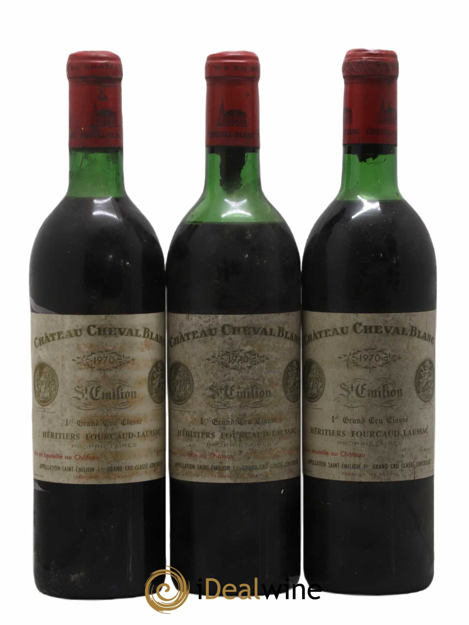 Château Cheval Blanc 1er Grand Cru Classé A 1970 - Lotto di 3 bottiglie - 0