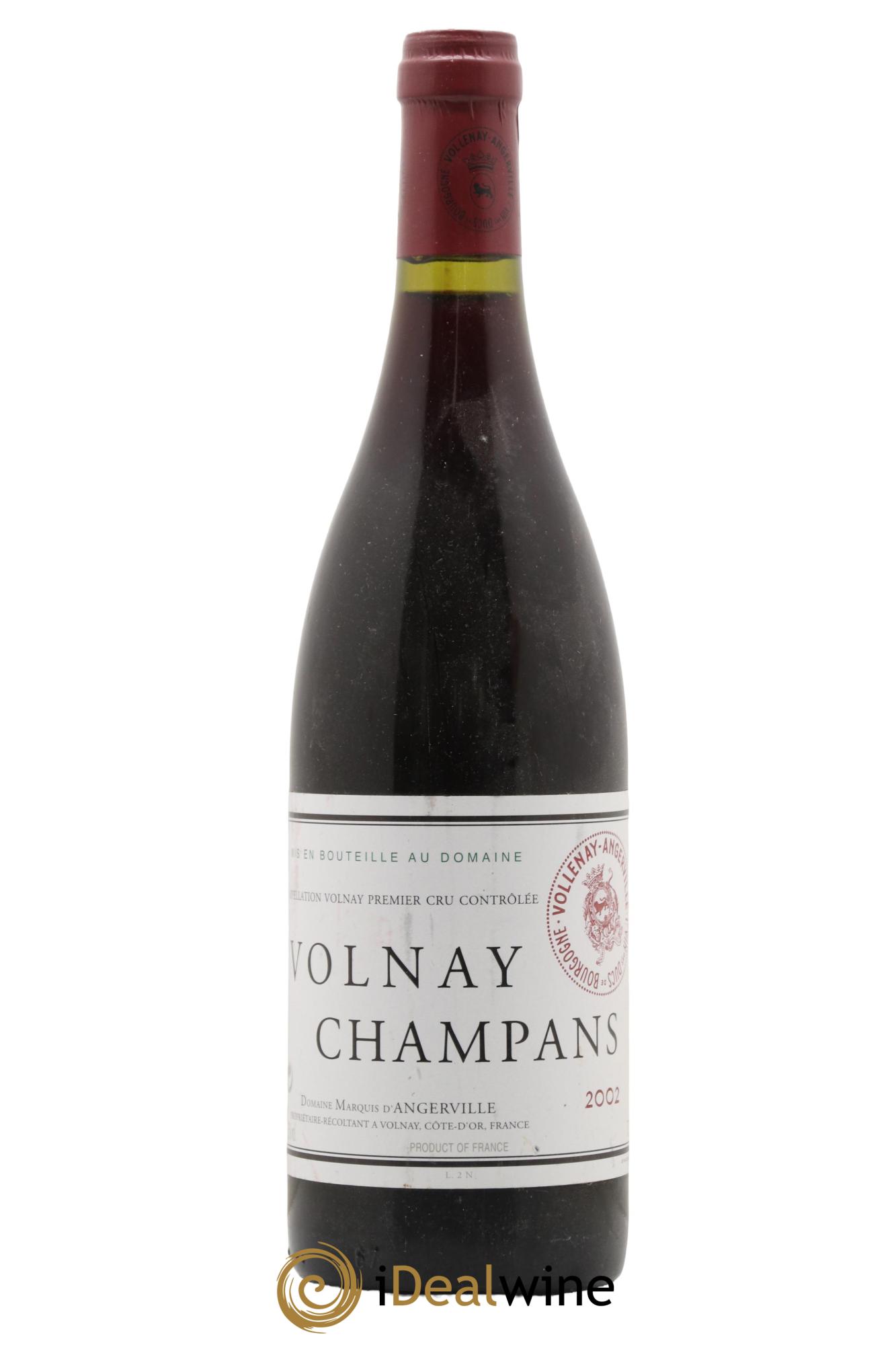 Volnay 1er Cru Champans Marquis d'Angerville (Domaine) 2002 - Lotto di 1 bottiglia - 0