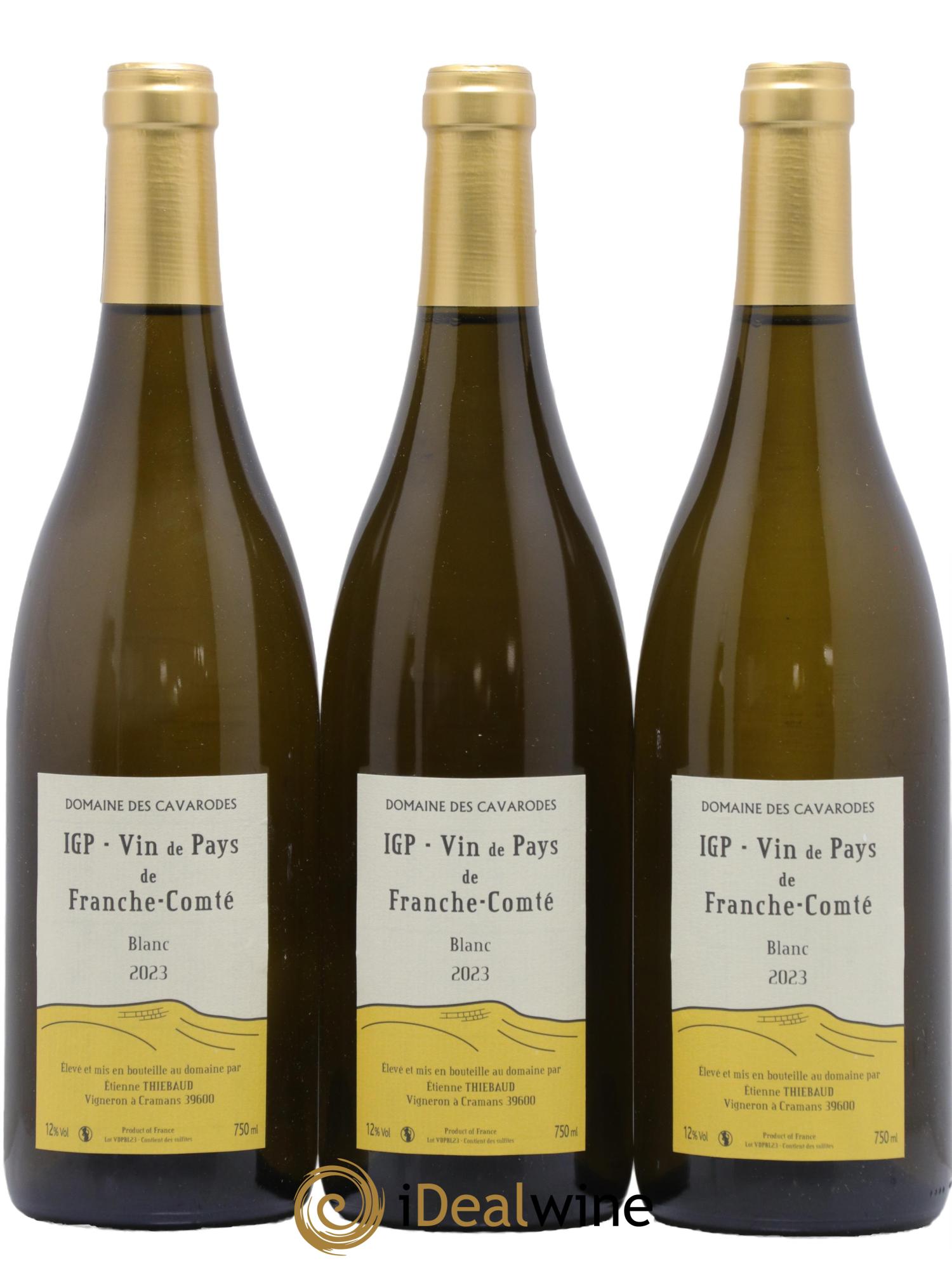 IGP Franche-Comté Cavarodes (Domaine des) - Etienne Thiébaud 2023 - Lot of 3 bottles - 0