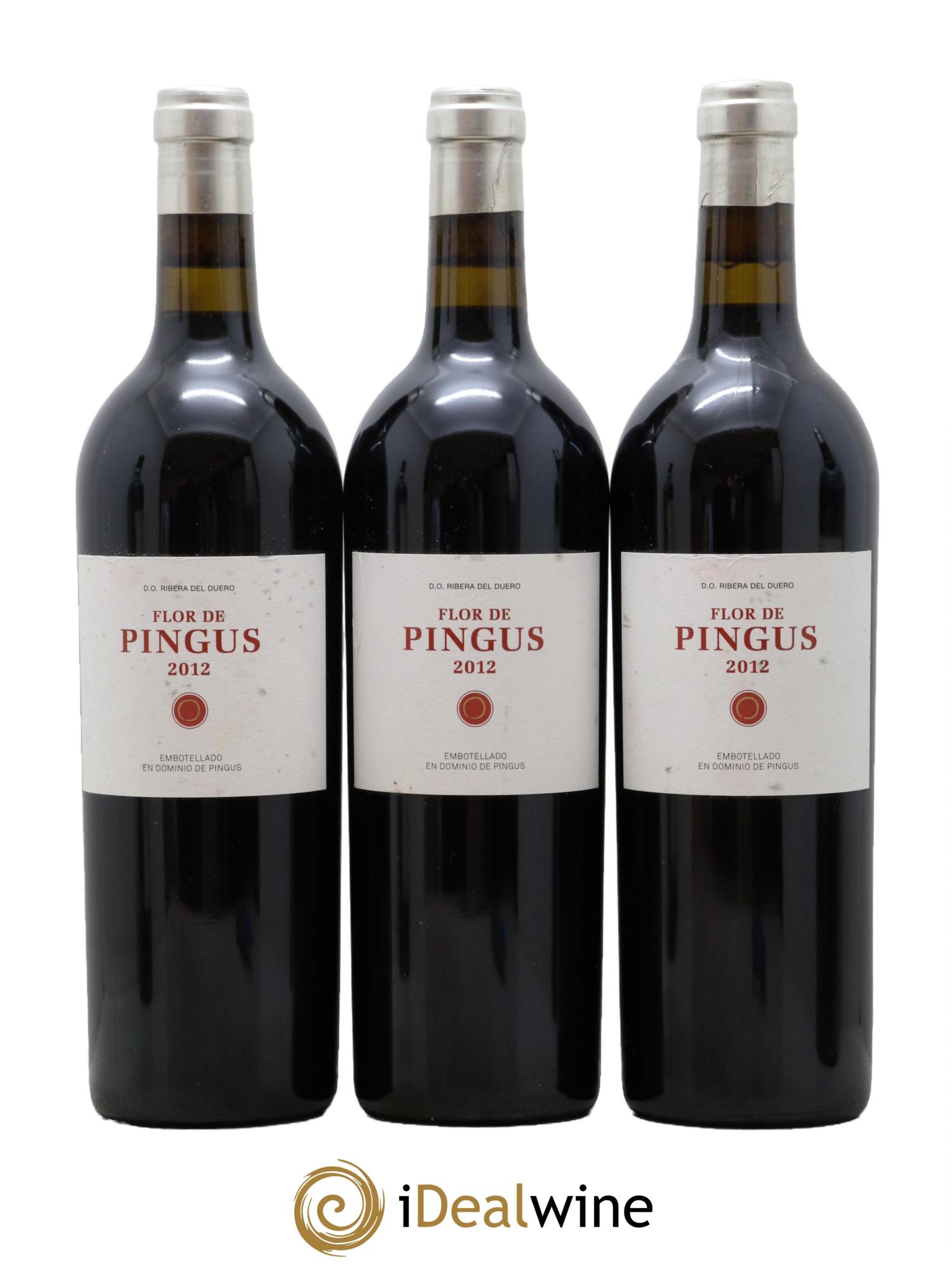 Ribera Del Duero Flor de Pingus Dominio de Pingus - Peter Sisseck 2012 - Lot of 3 bottles - 0