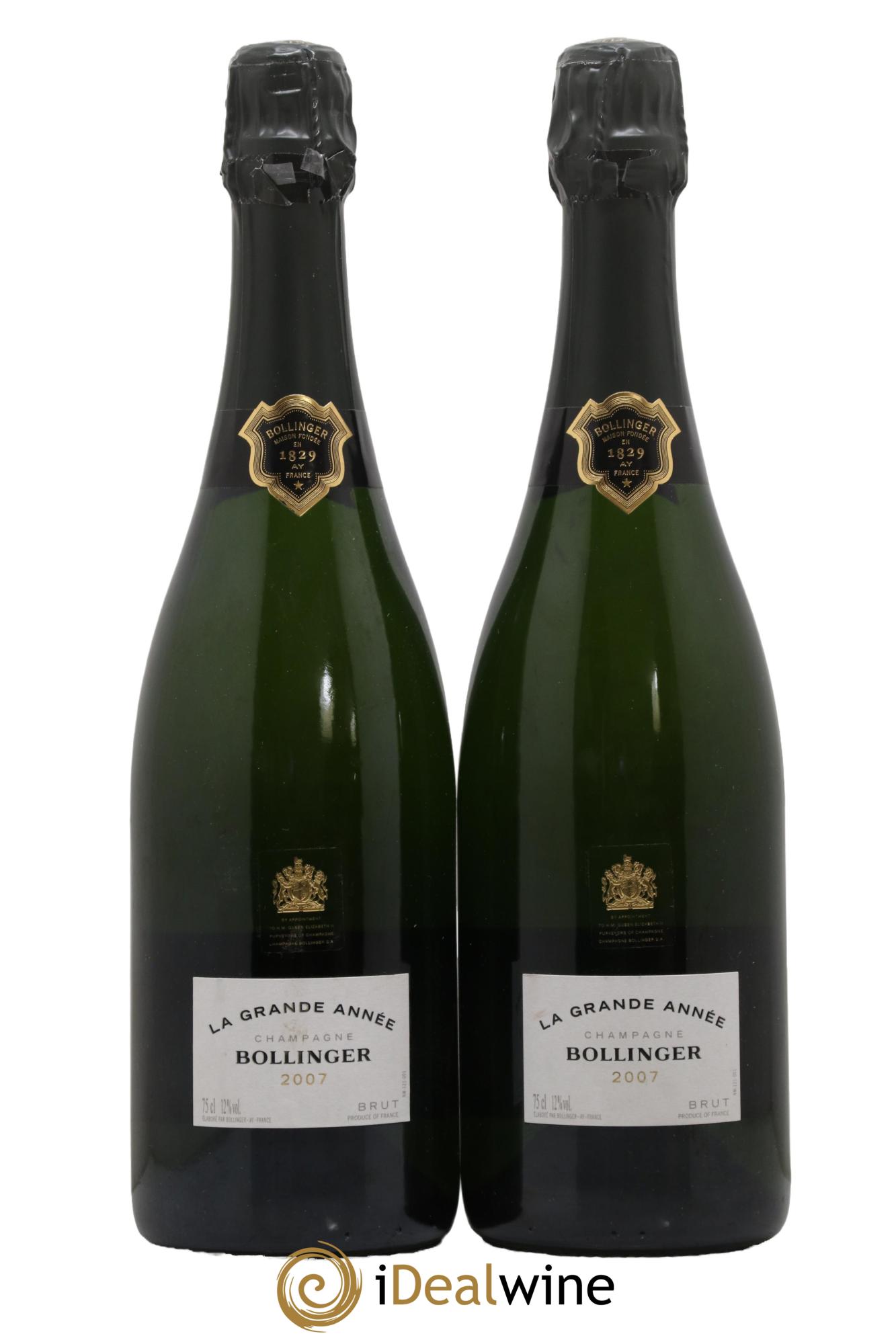 Grande Année Bollinger 2007 - Lot de 2 bouteilles - 0