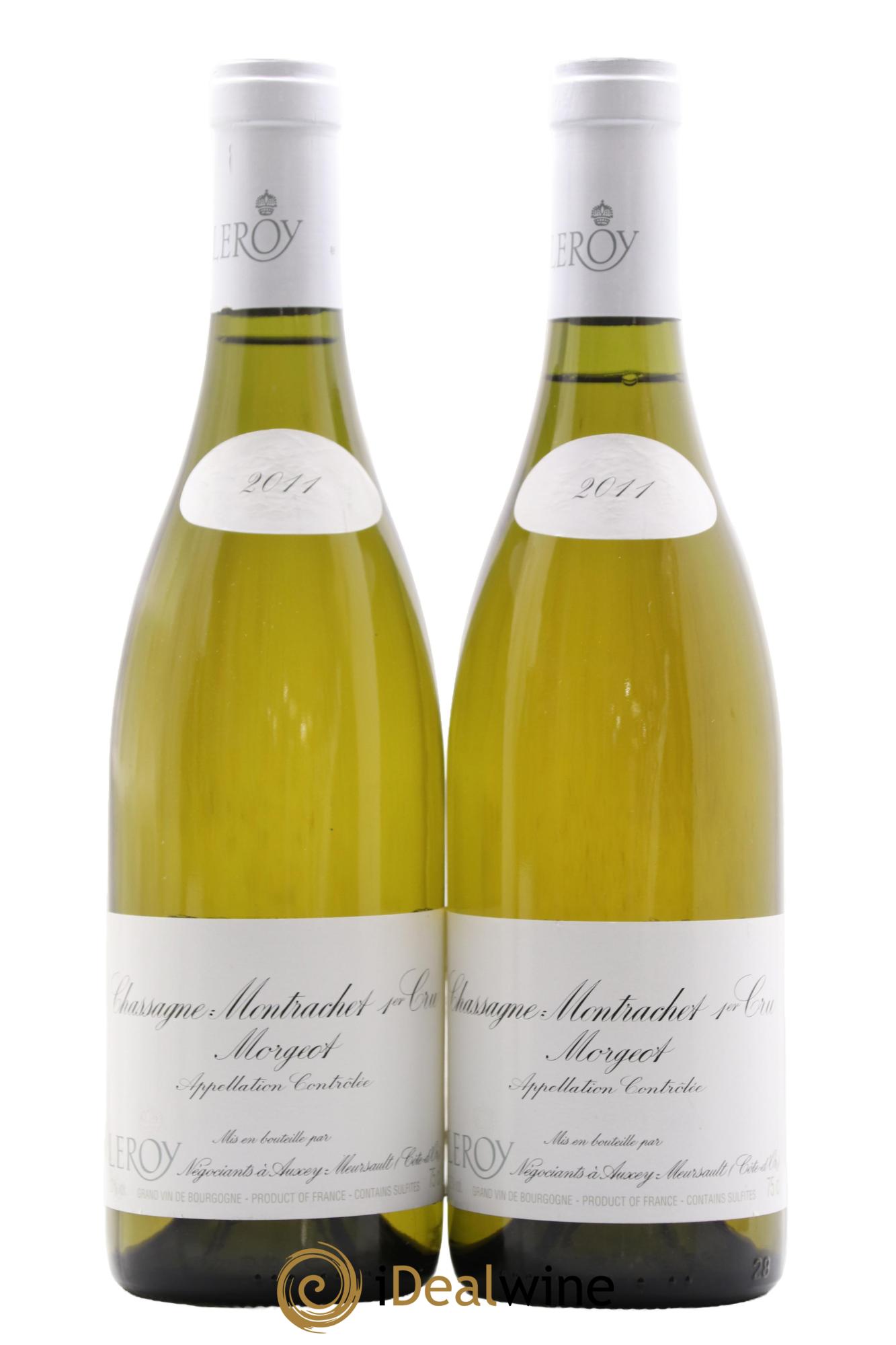 Chassagne-Montrachet 1er Cru Morgeot Leroy SA 2011 - Lot of 2 bottles - 0