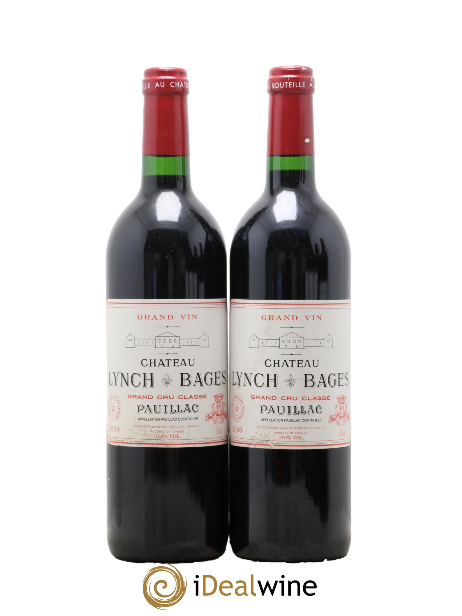 Château Lynch Bages 5ème Grand Cru Classé 2000 - Lot de 2 bouteilles - 0