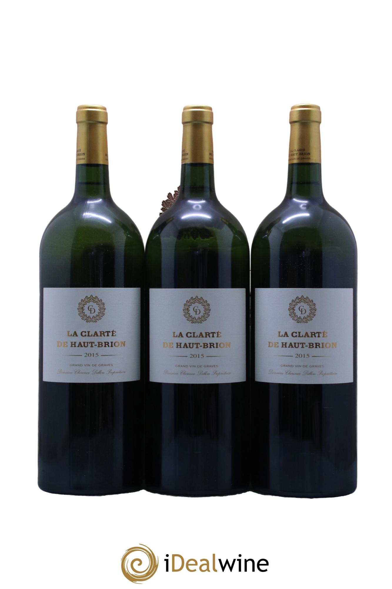 La Clarté de Haut Brion Second Vin  2015 - Lot of 3 magnums - 0