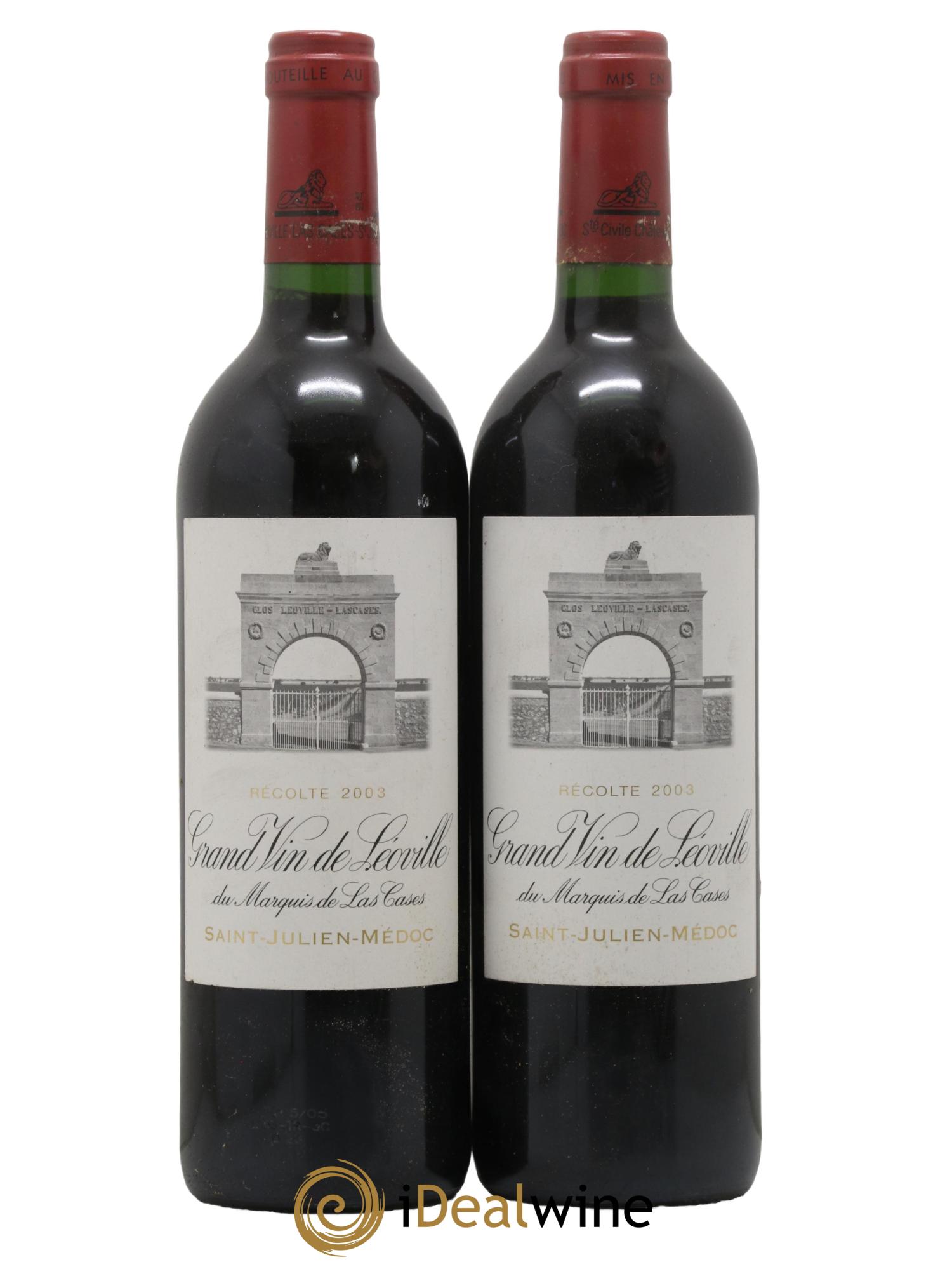 Château Léoville Las Cases 2ème Grand Cru Classé 2003 - Lotto di 2 bottiglie - 0