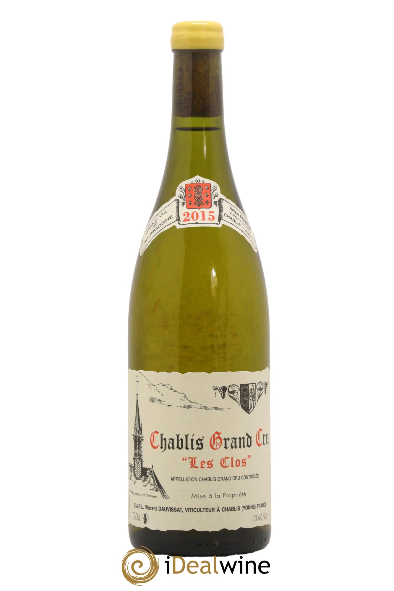 Chablis Grand Cru Les Clos Vincent Dauvissat (Domaine) 2015 - Posten von 1 Flasche - 0