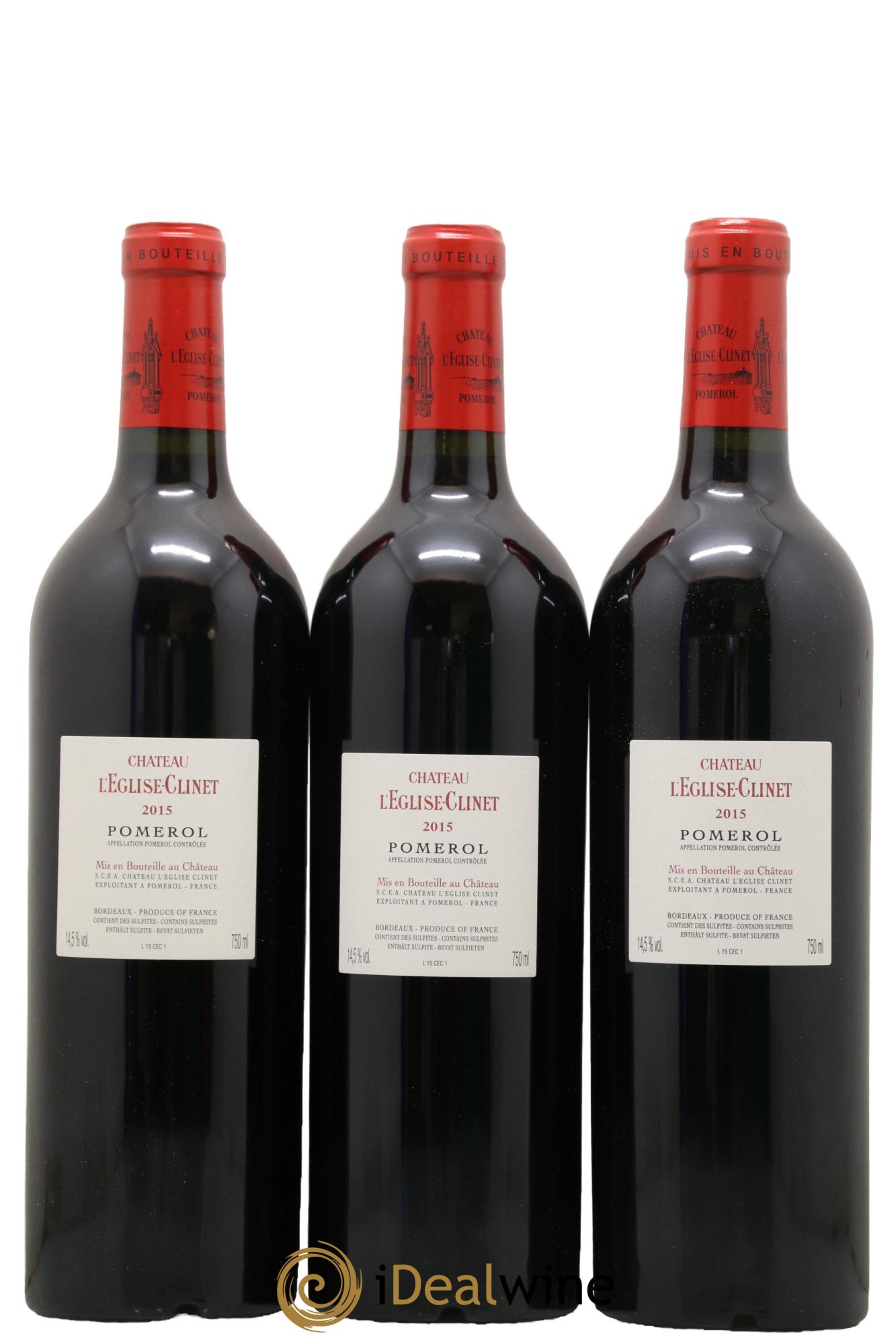 Château l' Église Clinet 2015 - Lot of 6 bottles - 4