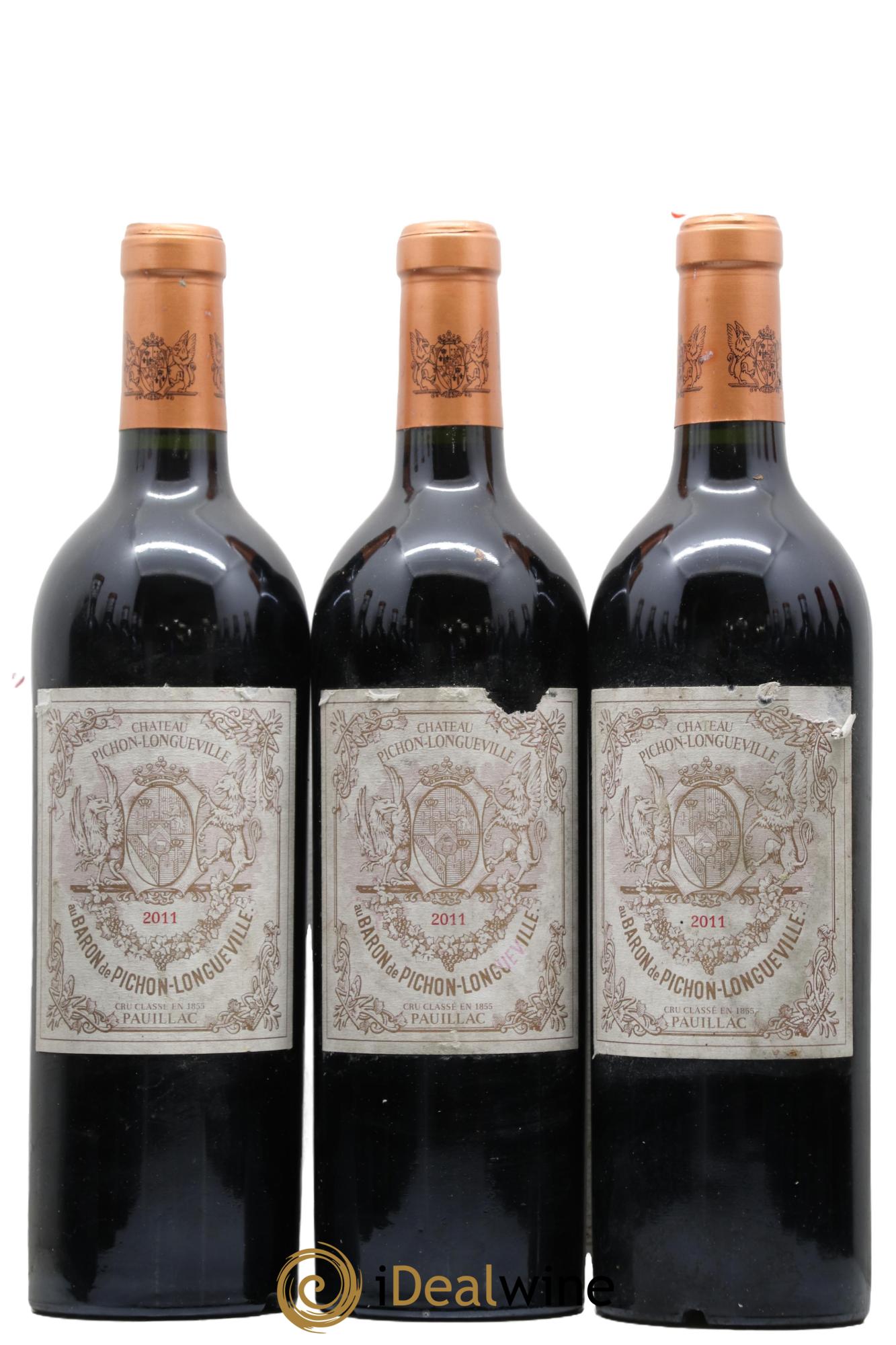 Pichon Longueville Baron 2ème Grand Cru Classé 2011 - Lotto di 3 bottiglie - 0