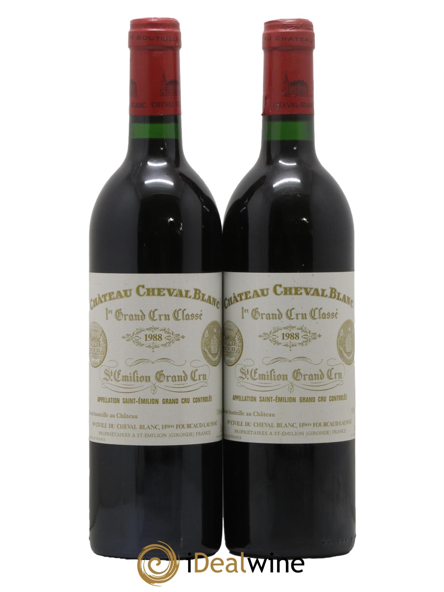 Château Cheval Blanc 1er Grand Cru Classé A 1988 - Lot de 2 bouteilles - 0