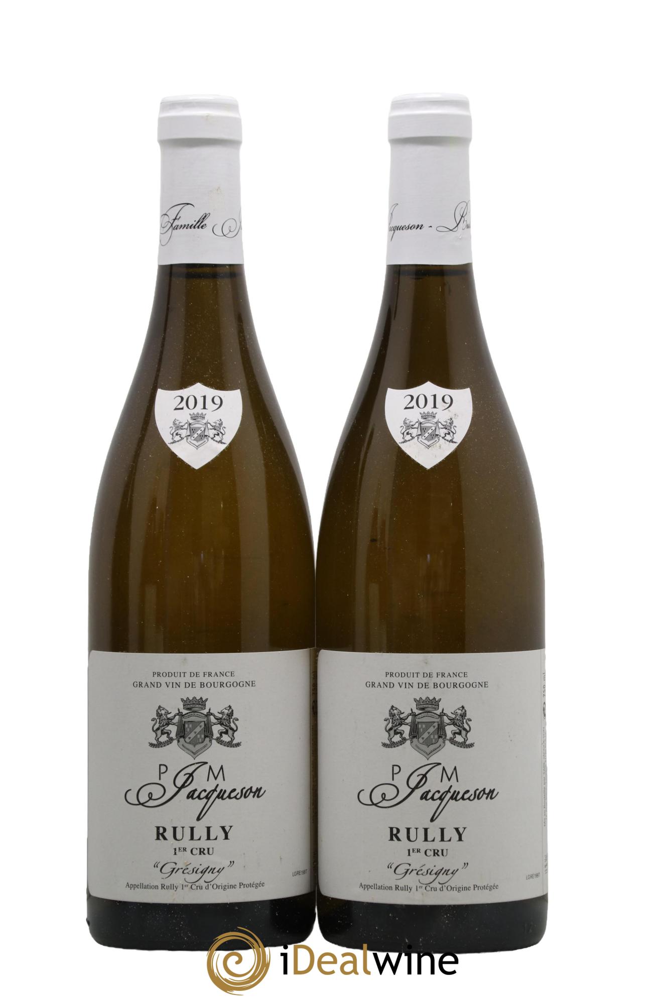 Rully 1er Cru Grésigny Paul & Marie Jacqueson 2019 - Lotto di 2 bottiglie - 0