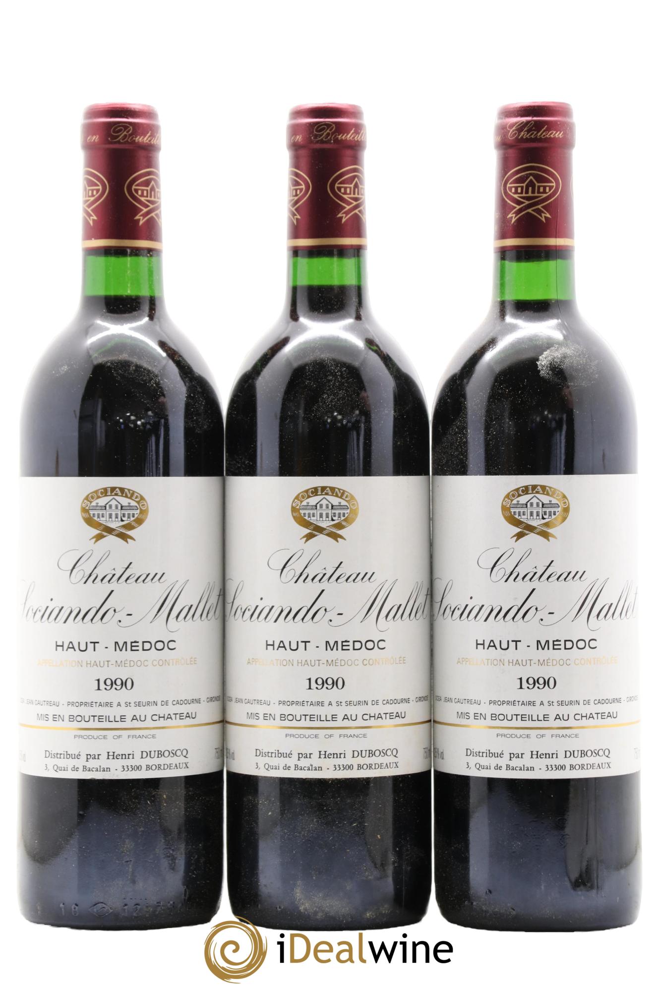 Château Sociando Mallet 1990 - Posten von 12 Flaschen - 4