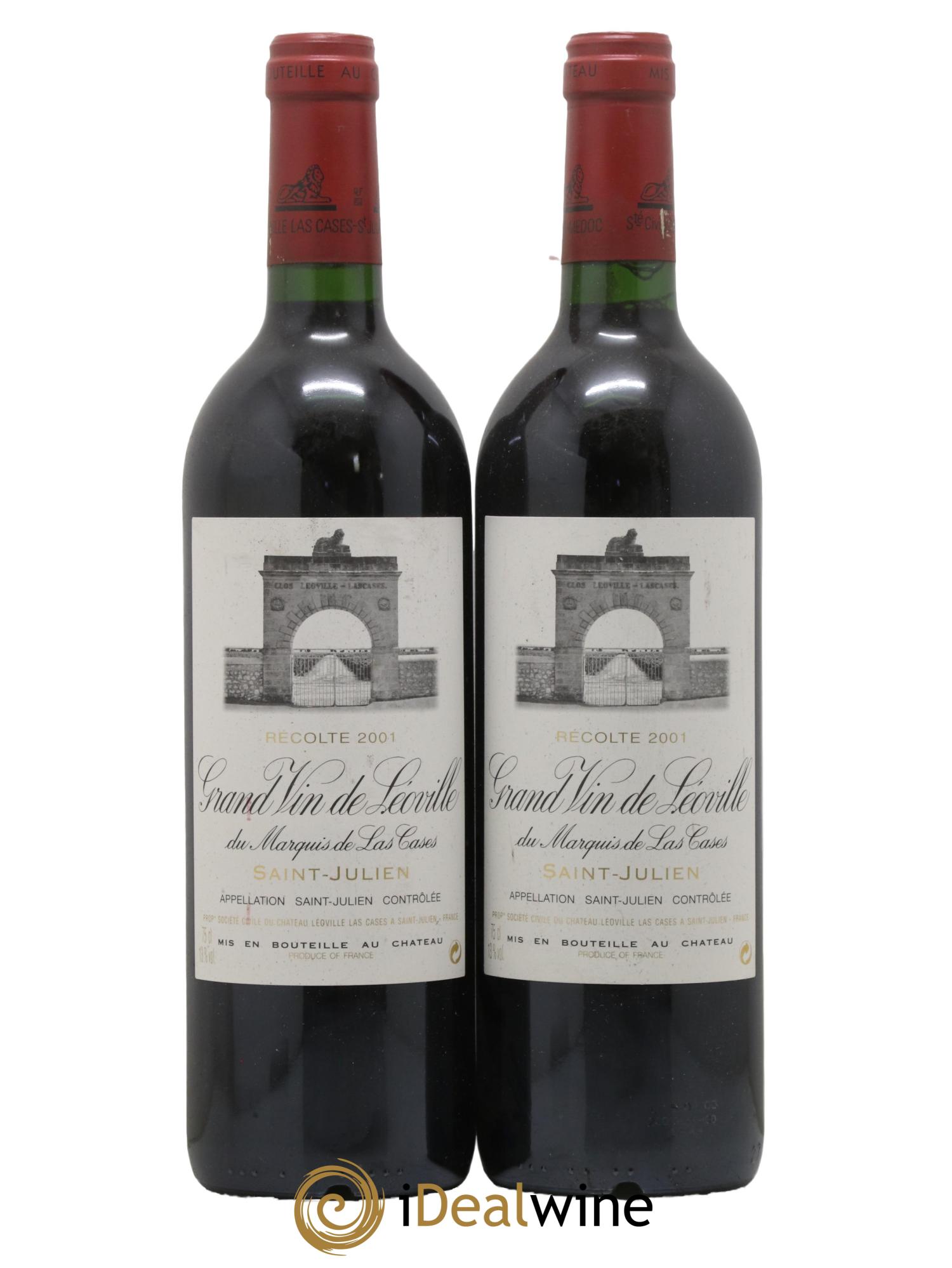 Château Léoville Las Cases 2ème Grand Cru Classé 2001 - Lotto di 2 bottiglie - 0