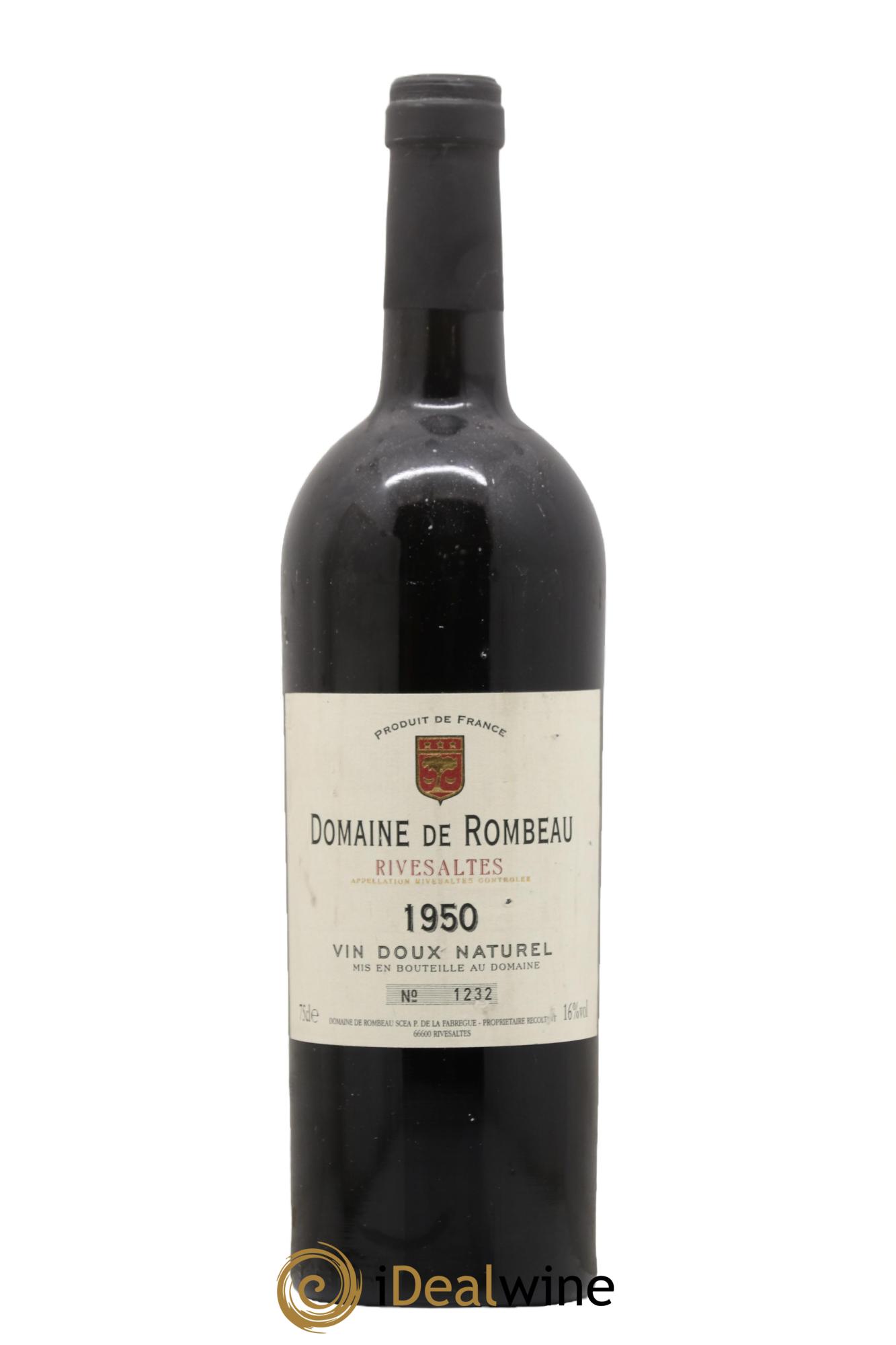 Rivesaltes Château Rombeau Rombeau 1950 - Lotto di 1 bottiglia - 0