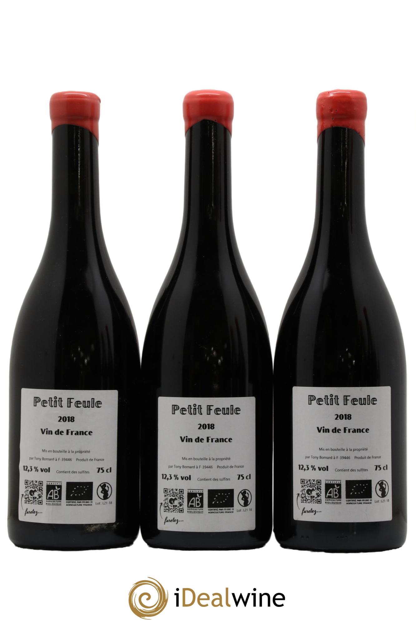 Vin de France Petit Feule Tony Bornard 2018 - Lotto di 3 bottiglie - 1