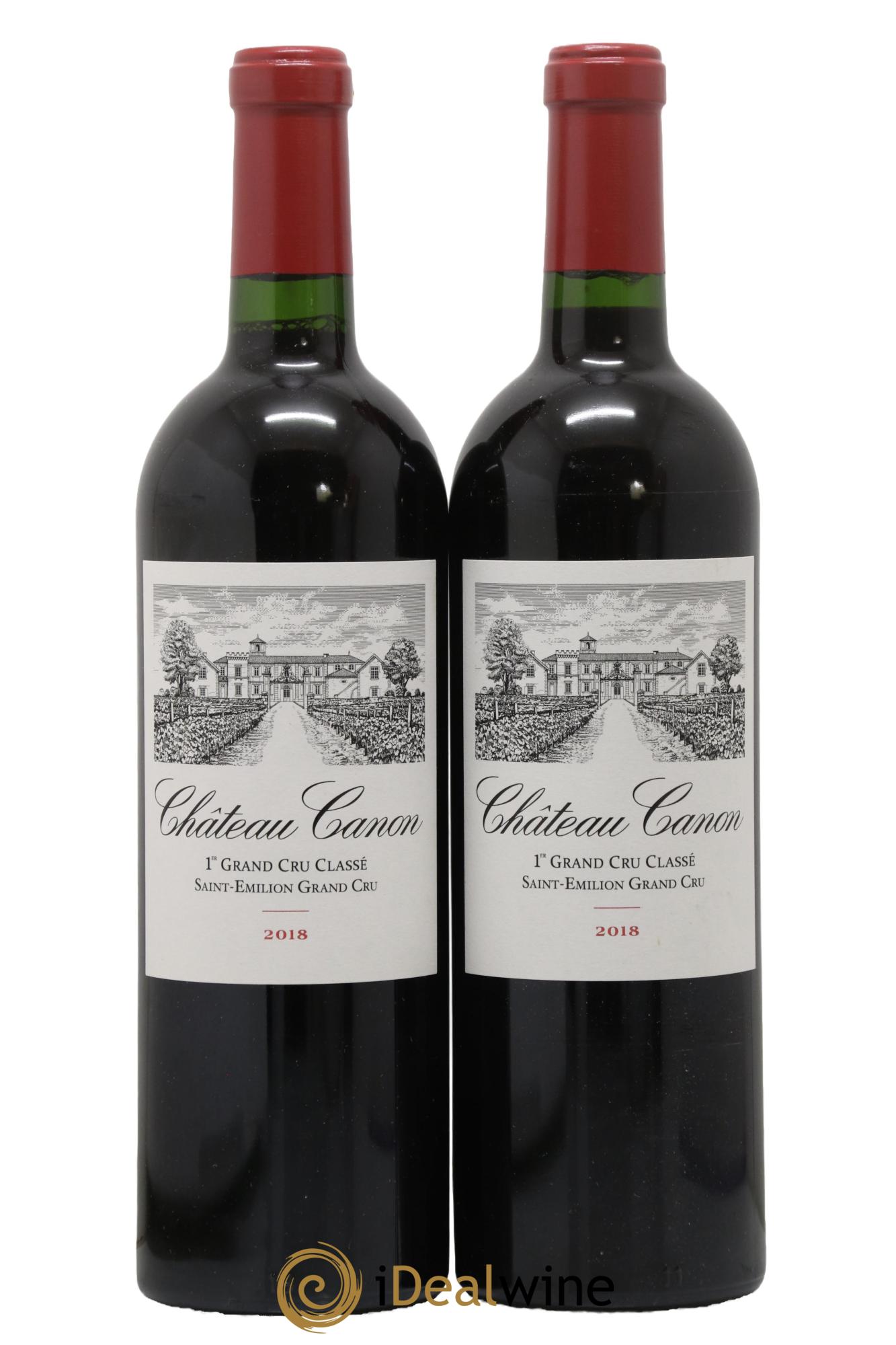 Château Canon 1er Grand Cru Classé B  2018 - Lotto di 2 bottiglie - 0