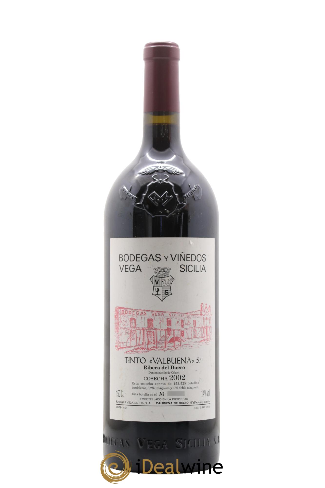 Ribera Del Duero DO Vega Sicilia Valbuena 5 ano Famille Alvarez 2002 - Lot of 1 magnum - 0