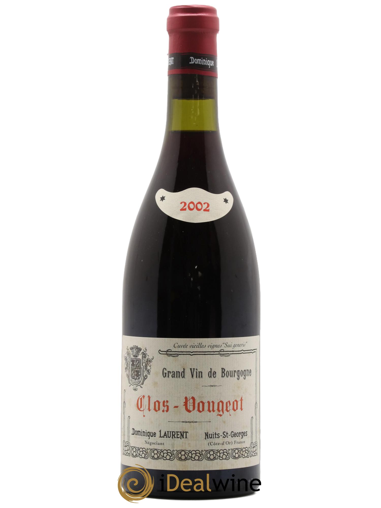 Clos de Vougeot Grand Cru Vieilles Vignes Domaine Dominique Laurent 2002 - Lotto di 1 bottiglia - 0