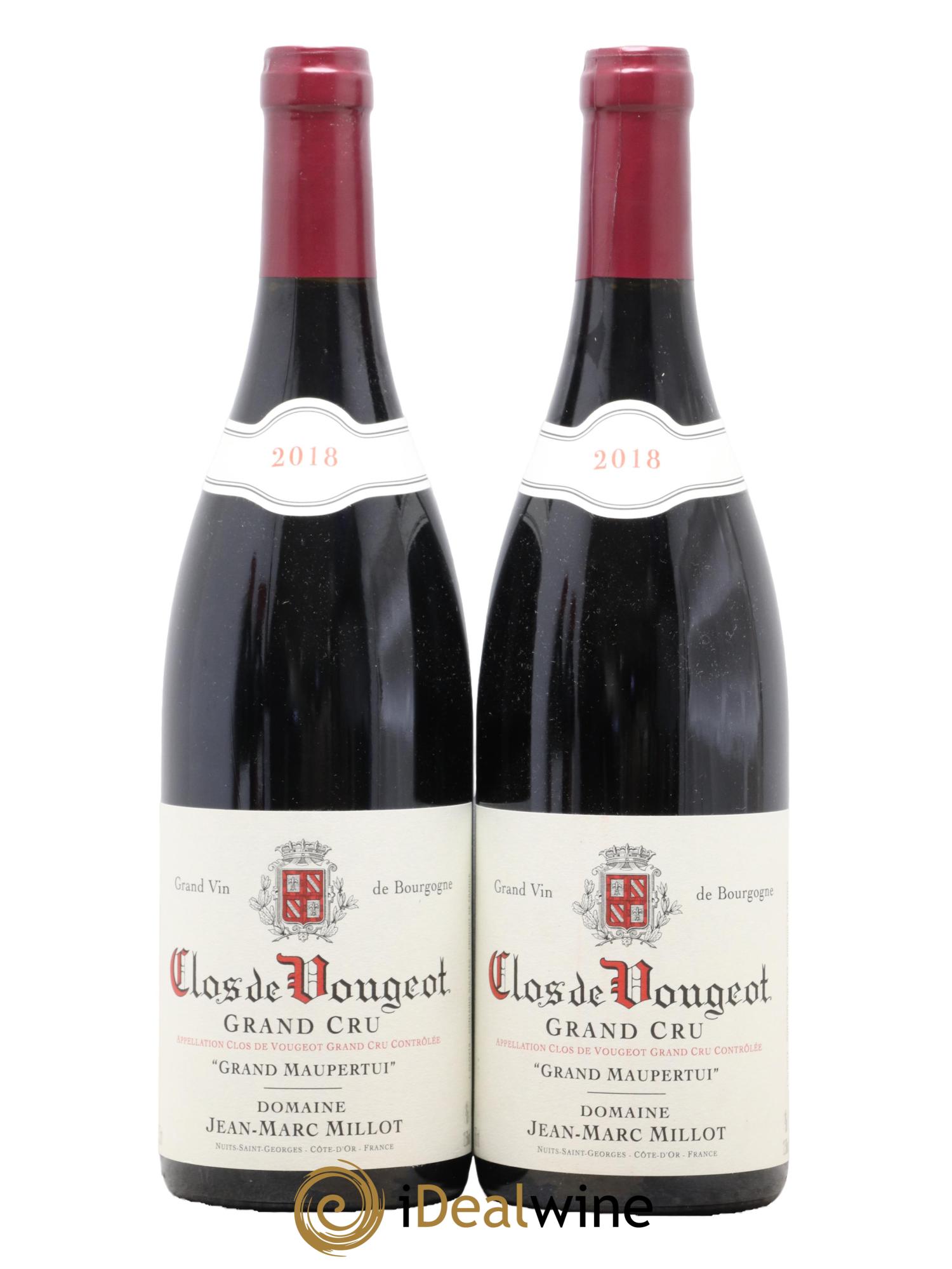 Clos de Vougeot Grand Cru Grand Maupertui Jean-Marc Millot 2018 - Lot of 2 bottles - 0