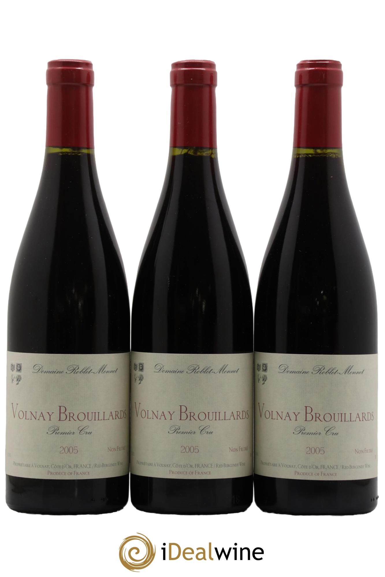 Volnay 1er Cru Brouillards Roblet-Monnot (Domaine)  2005 - Posten von 3 Flaschen - 0