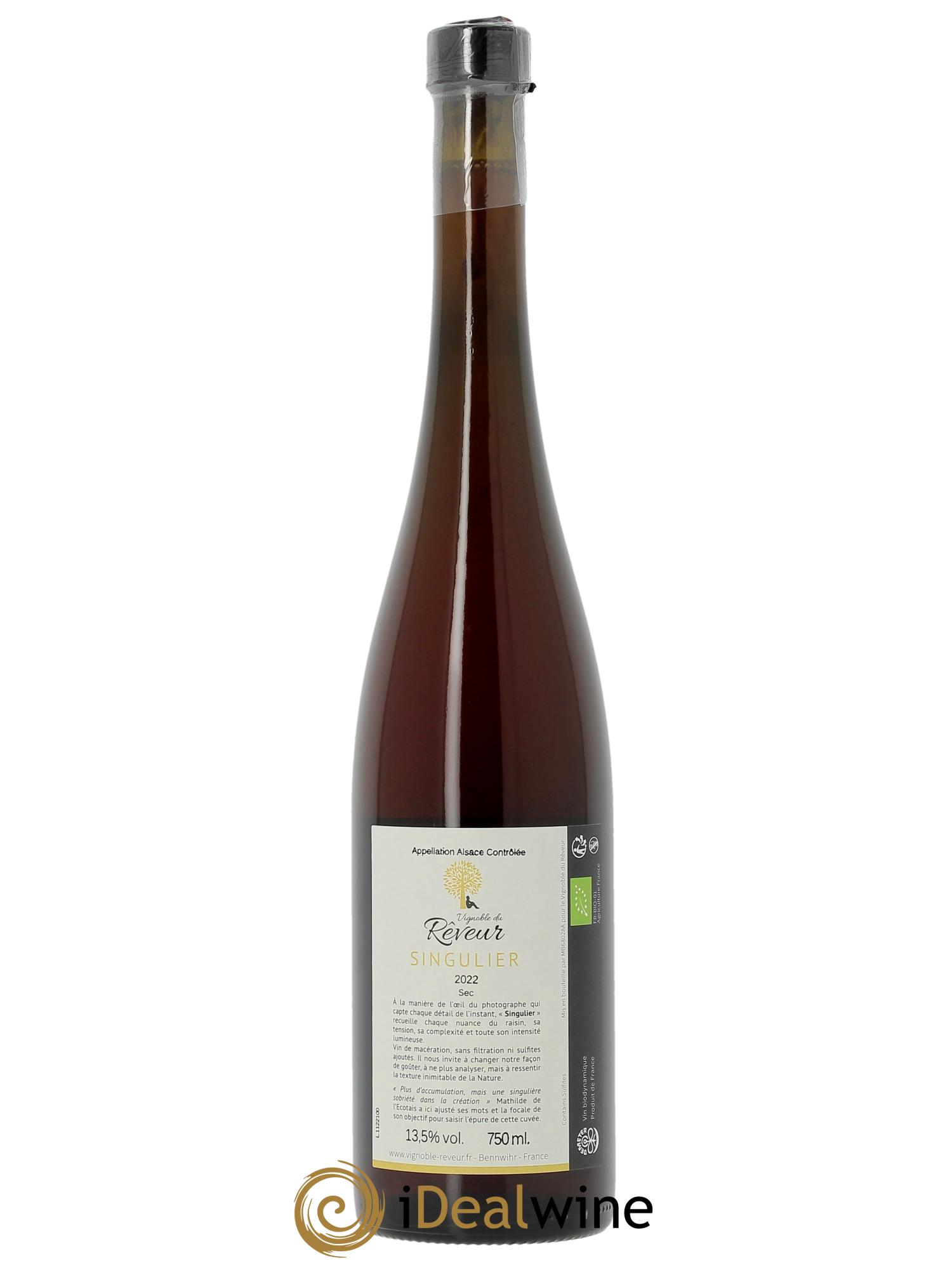 Alsace Singulier Vignoble du Rêveur  2022 - Lot de 1 bouteille - 1