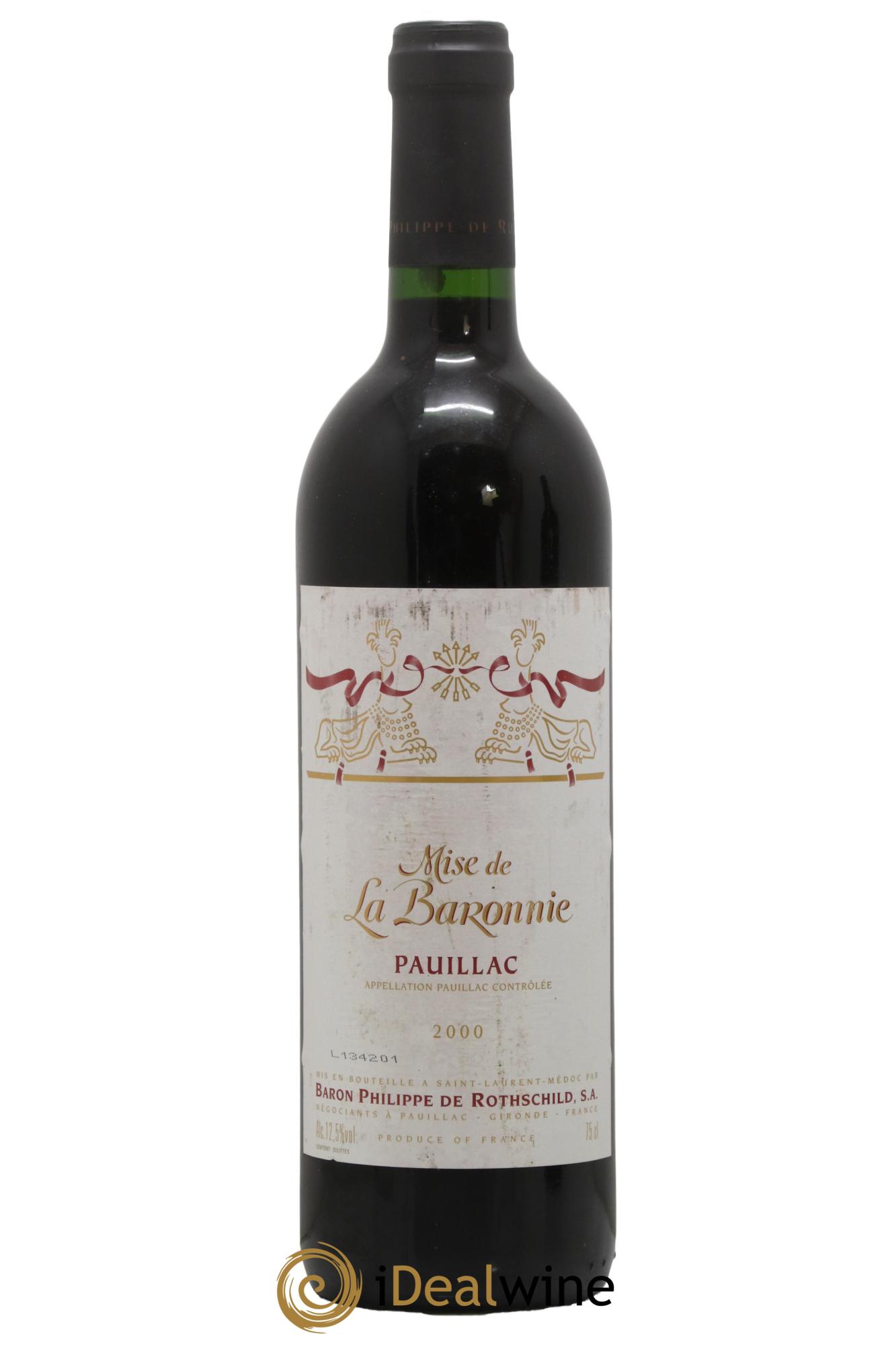 Pauillac Mise De La Baronnie Rotschild 2000 - Lotto di 1 bottiglia - 0