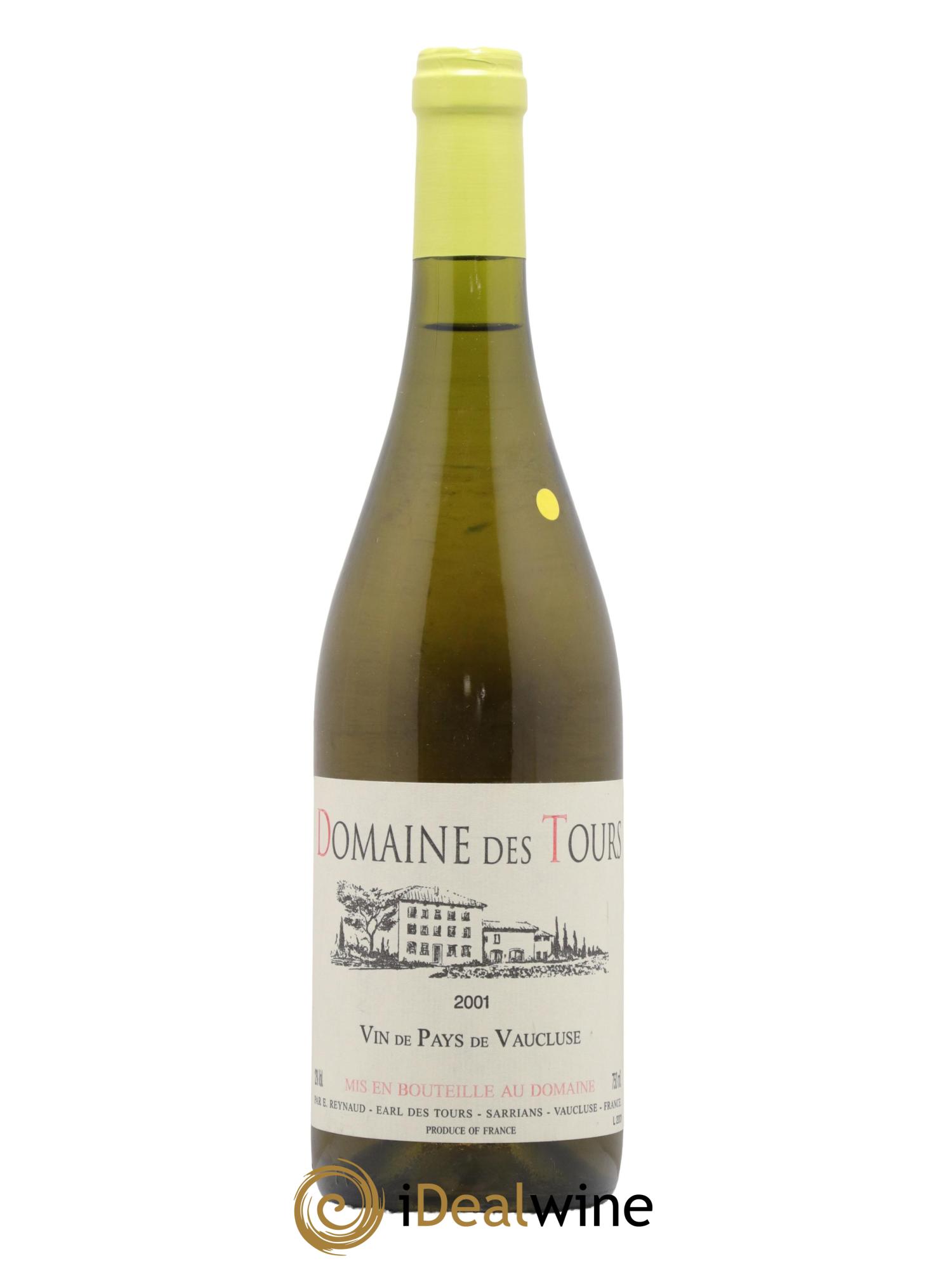 IGP Vaucluse (Vin de Pays de Vaucluse) Domaine des Tours Emmanuel Reynaud  2001 - Lot de 1 bouteille - 0