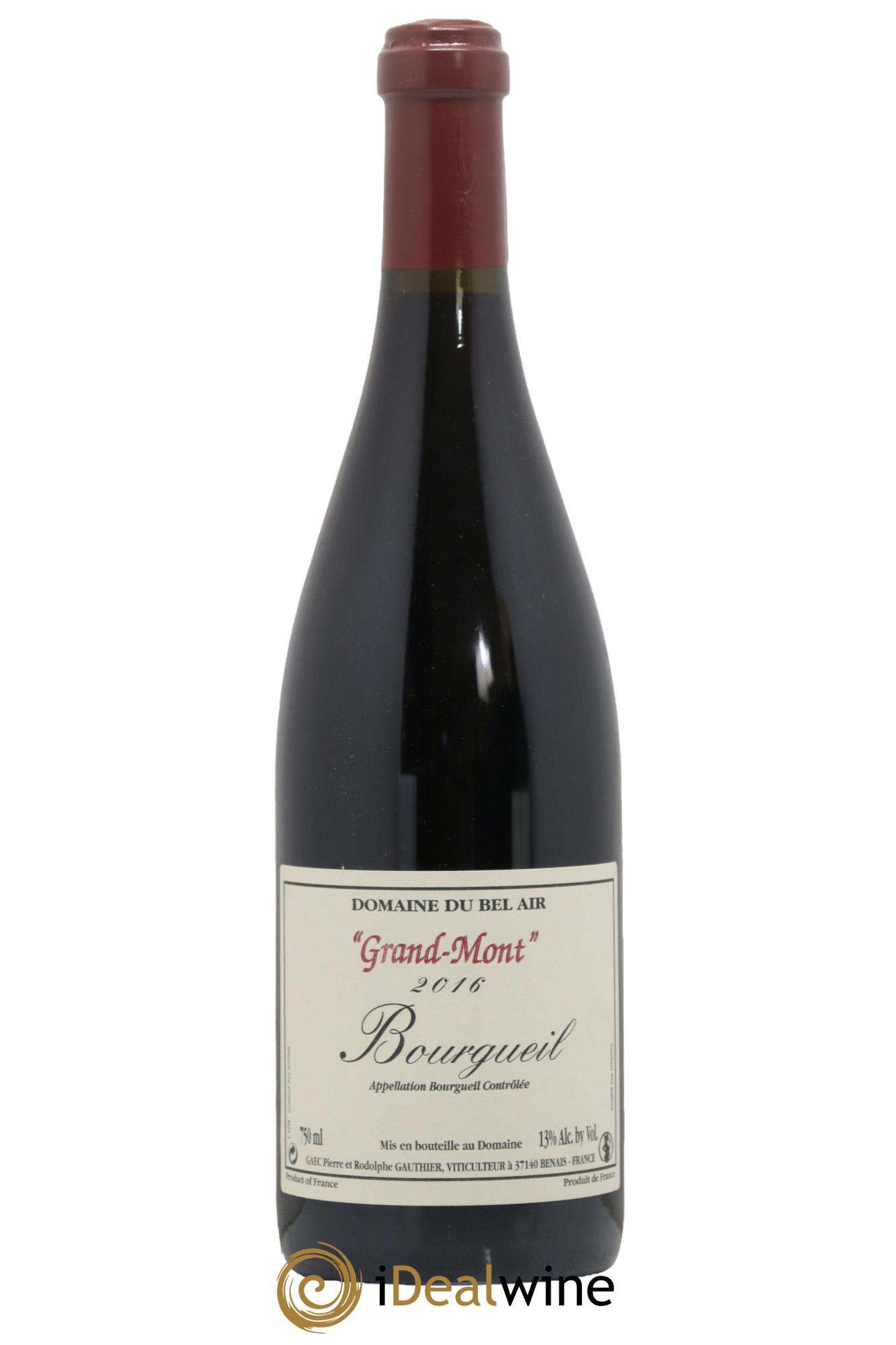 Bourgueil Grand Mont Domaine du Bel Air 2016 - Lot de 1 bouteille - 0