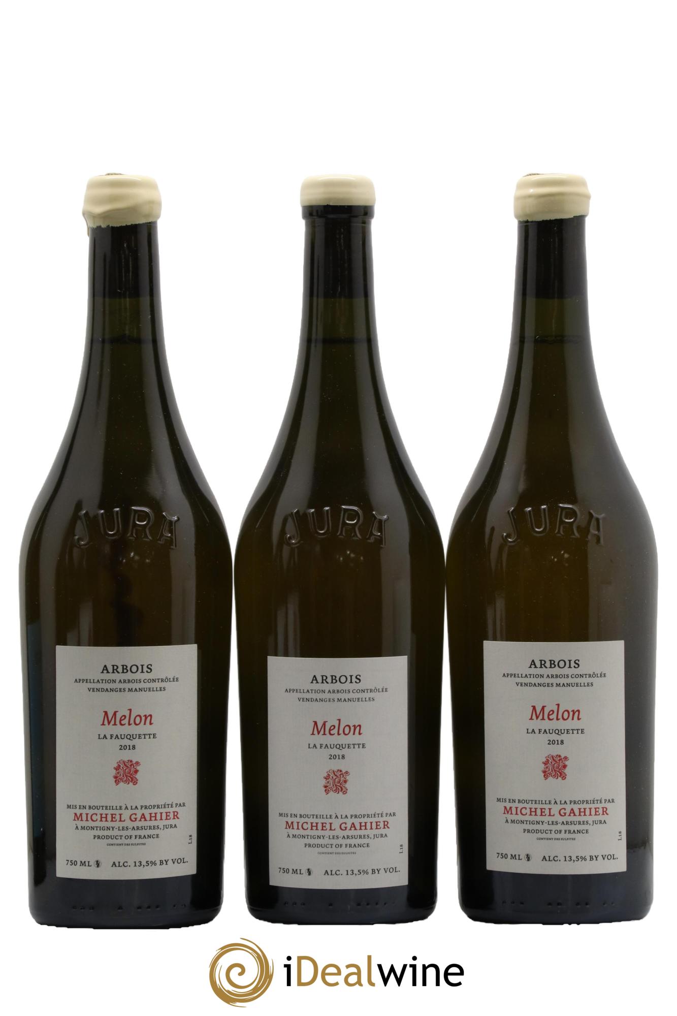 Arbois Melon La Fauquette Michel Gahier 2018 - Lot de 3 bouteilles - 0