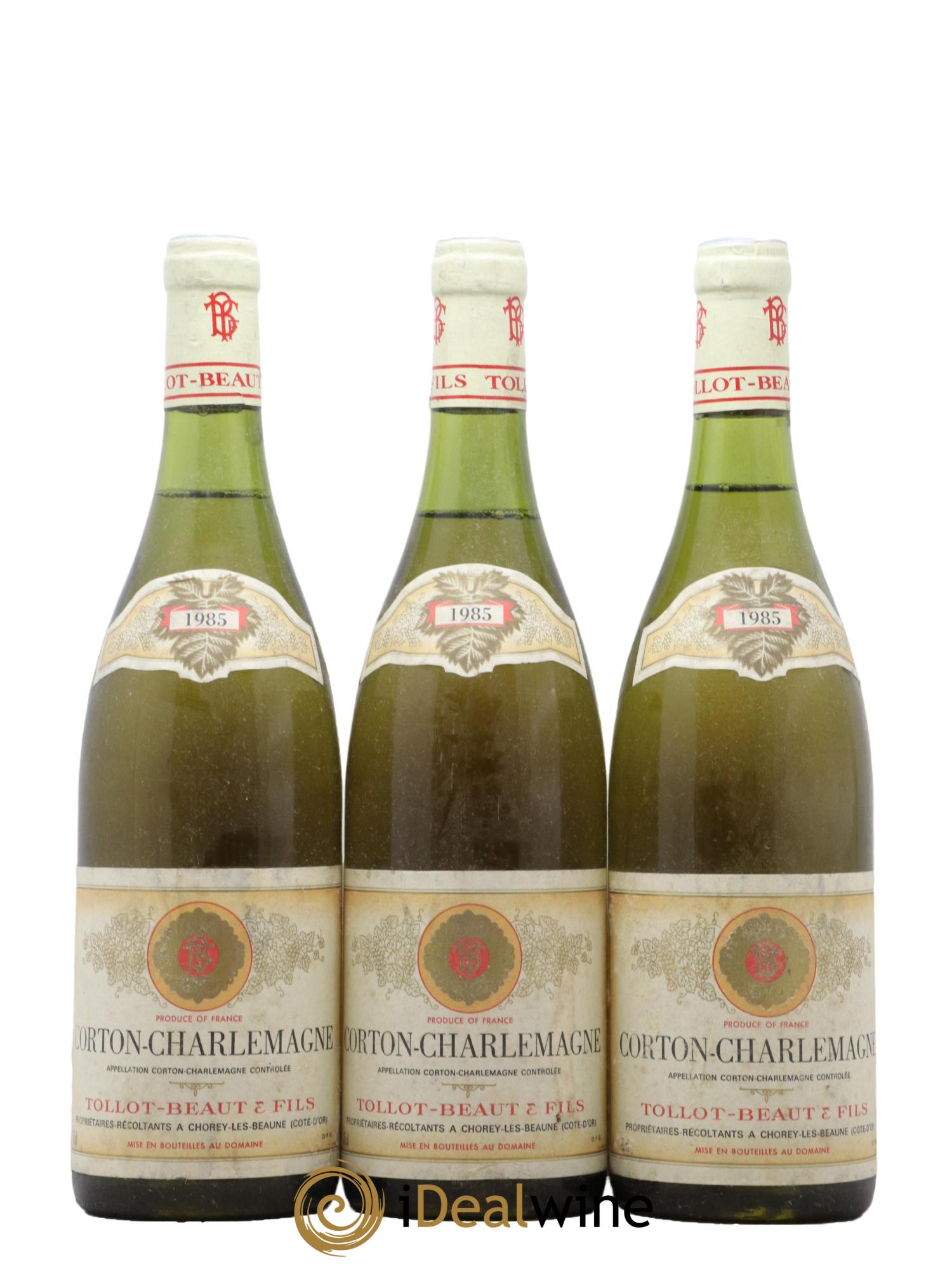 Corton-Charlemagne Grand Cru Tollot Beaut (Domaine) 1985 - Posten von 3 Flaschen - 0