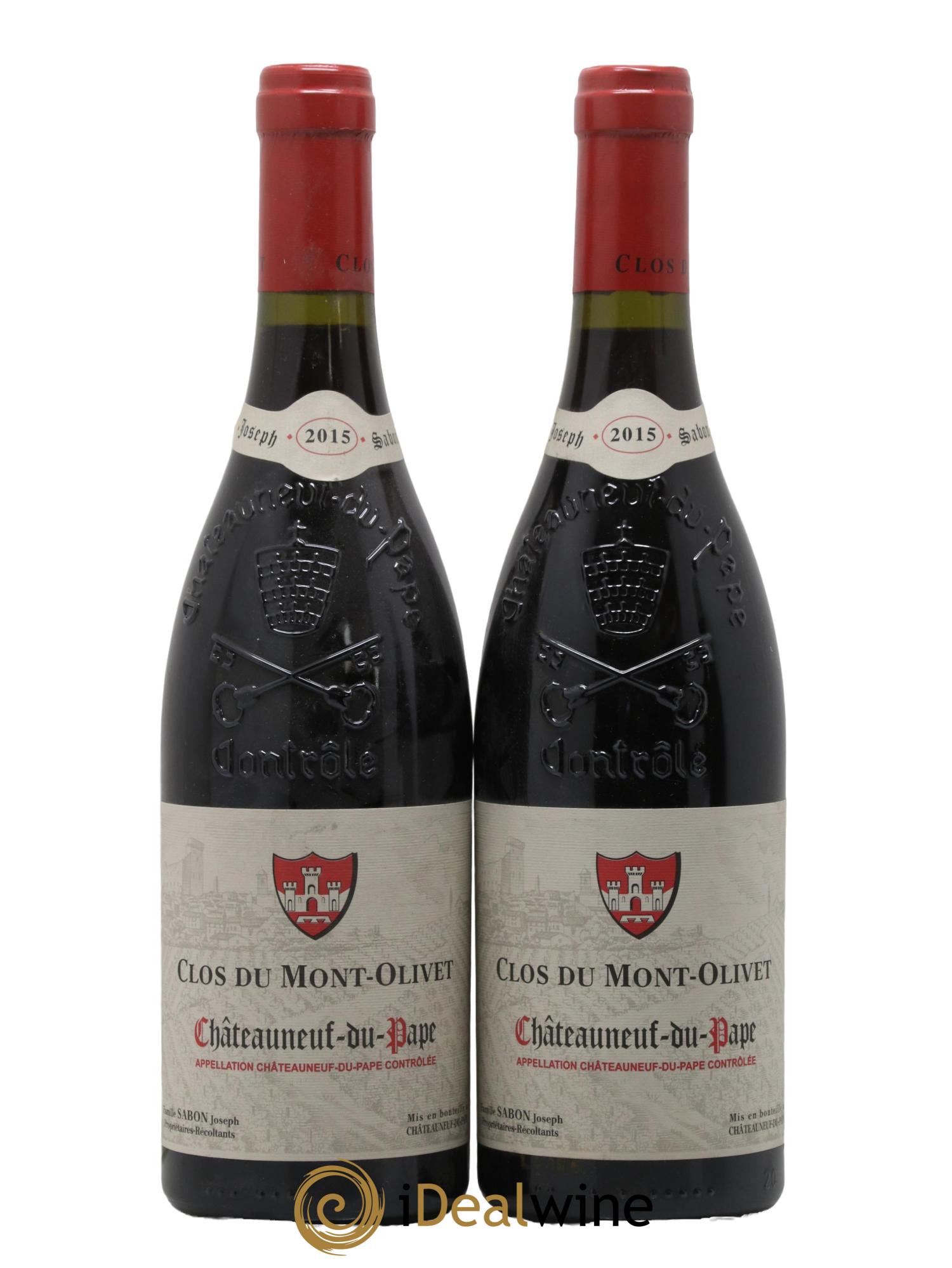 Châteauneuf-du-Pape Clos du Mont-Olivet 2015 - Lot de 2 bouteilles - 0