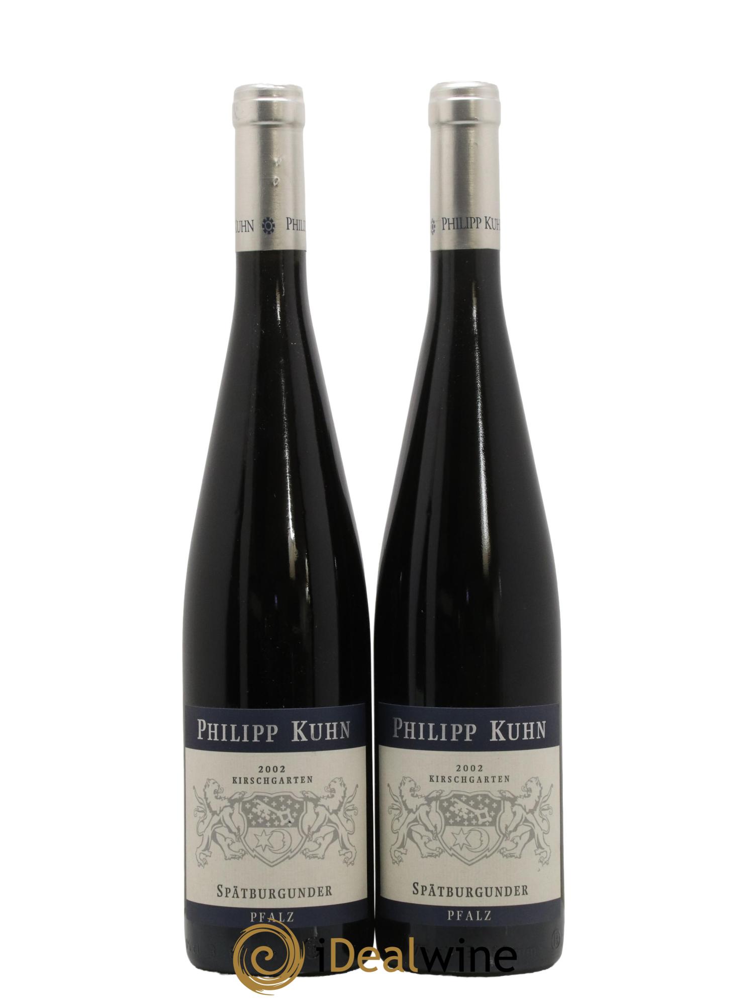 Allemagne Pflaz Spatburgunder Grosses Gewachs Kirschgarten Pinot Noir Philip Kunh 2002 - Posten von 2 Flaschen - 0