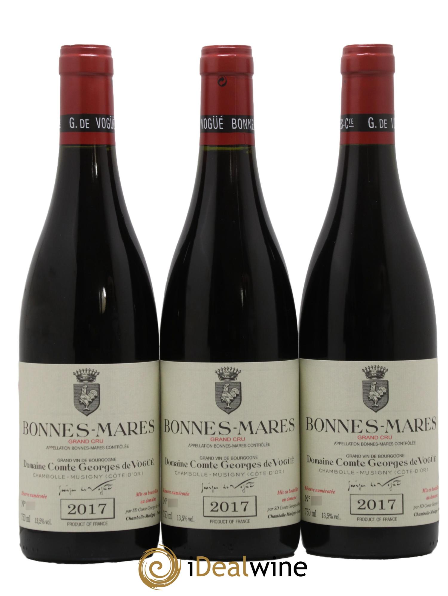 Bonnes-Mares Grand Cru Comte Georges de Vogüé 2017 - Lot de 3 bouteilles - 0