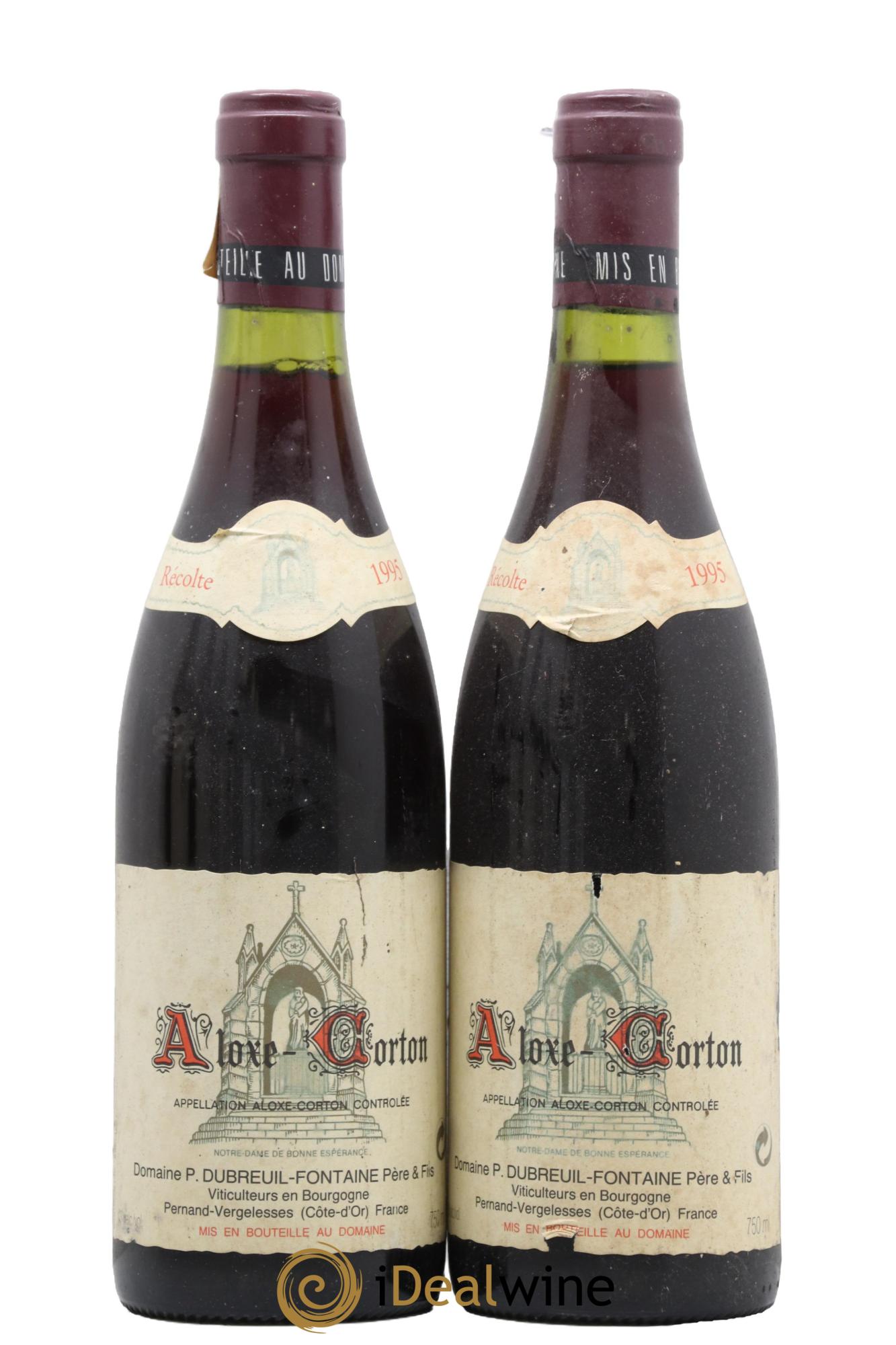 Aloxe-Corton P Dubreuil Fontaine Père et Fils 1995 - Lot of 2 bottles - 0