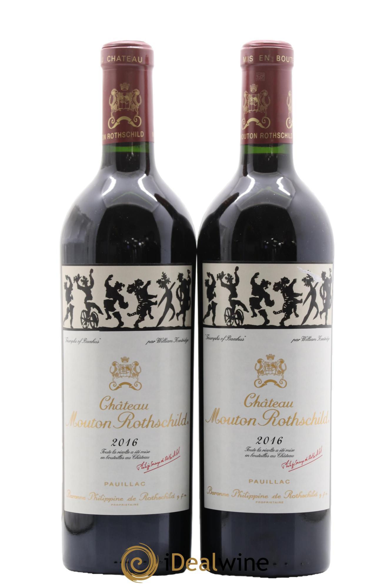 Château Mouton Rothschild 1er Grand Cru Classé 2016 - Lot of 2 bottles - 0