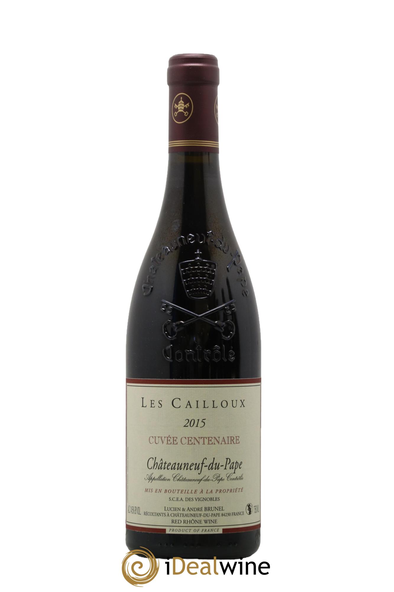 Châteauneuf-du-Pape Les Cailloux Cuvée Centenaire André Brunel 2015 - Posten von 1 Flasche - 0