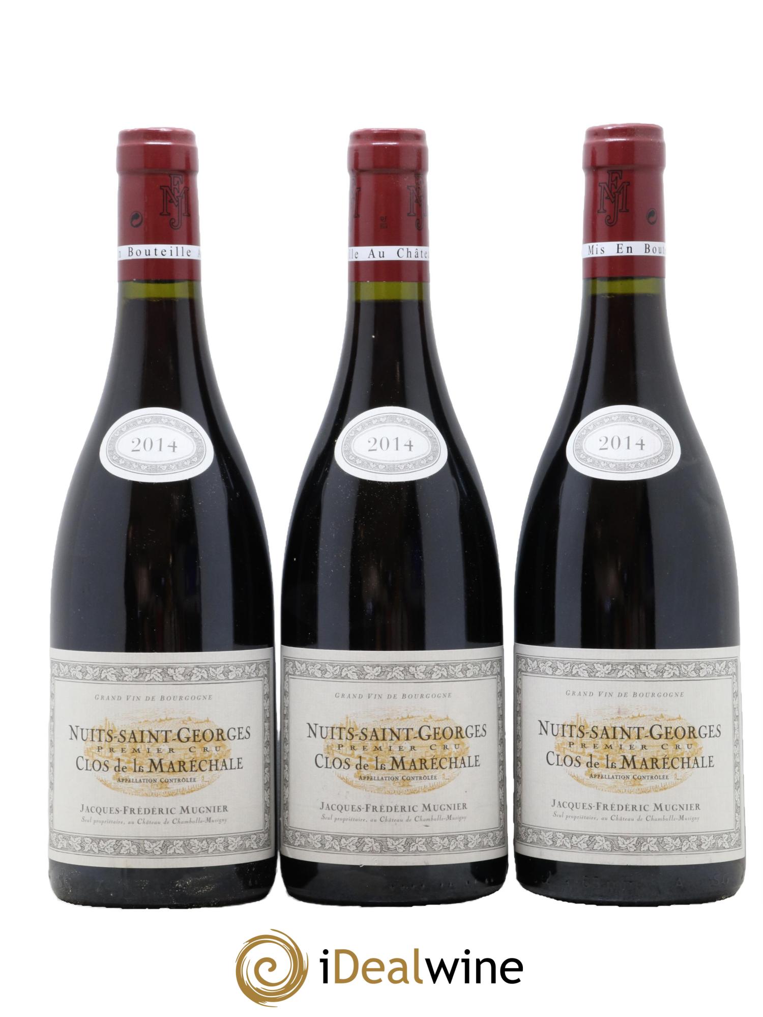 Nuits Saint-Georges 1er Cru Clos de La Maréchale Jacques-Frédéric Mugnier 2014 - Lotto di 3 bottiglie - 0