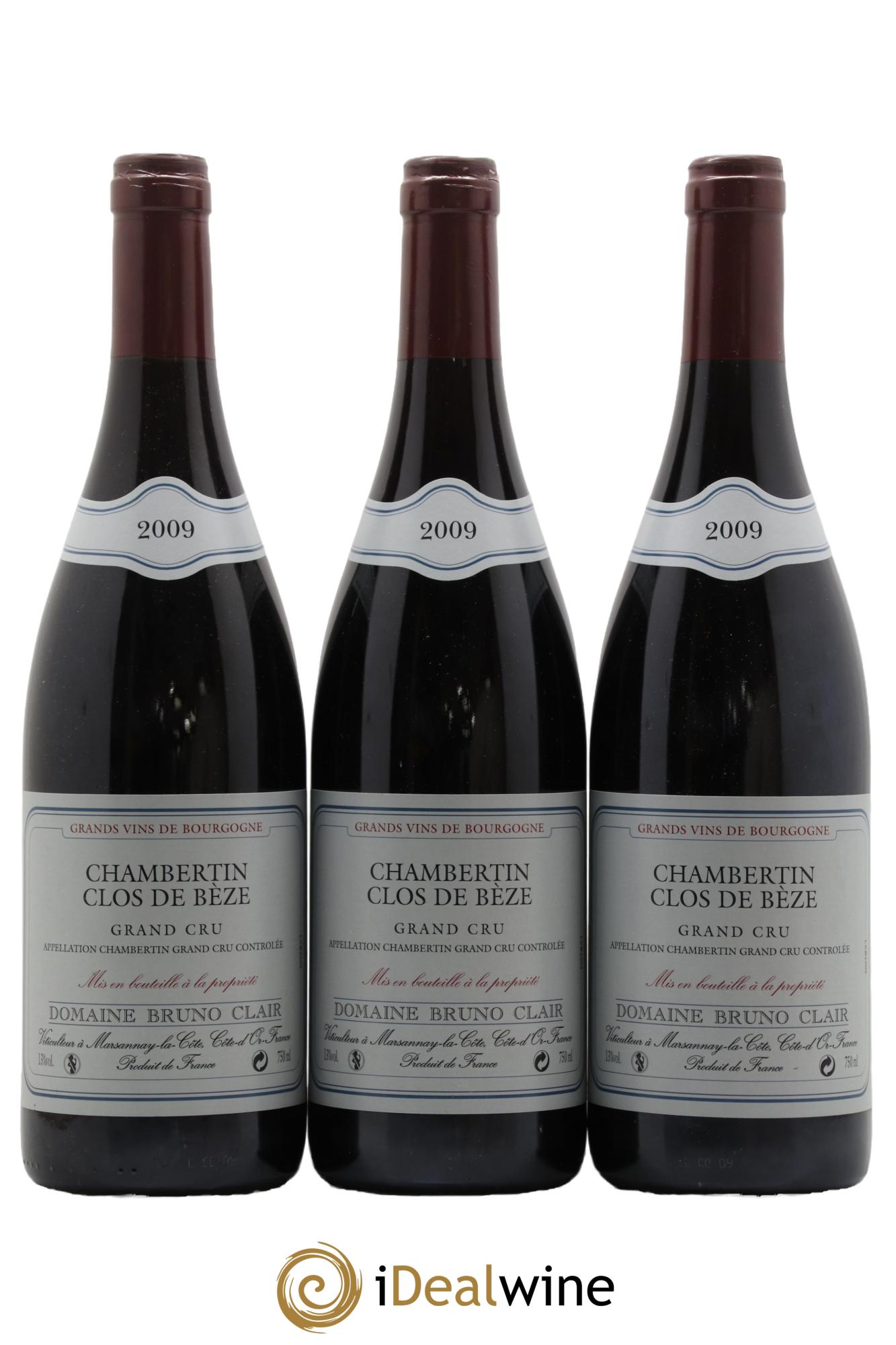 Chambertin Clos de Bèze Grand Cru Bruno Clair (Domaine)  2009 - Posten von 3 Flaschen - 0