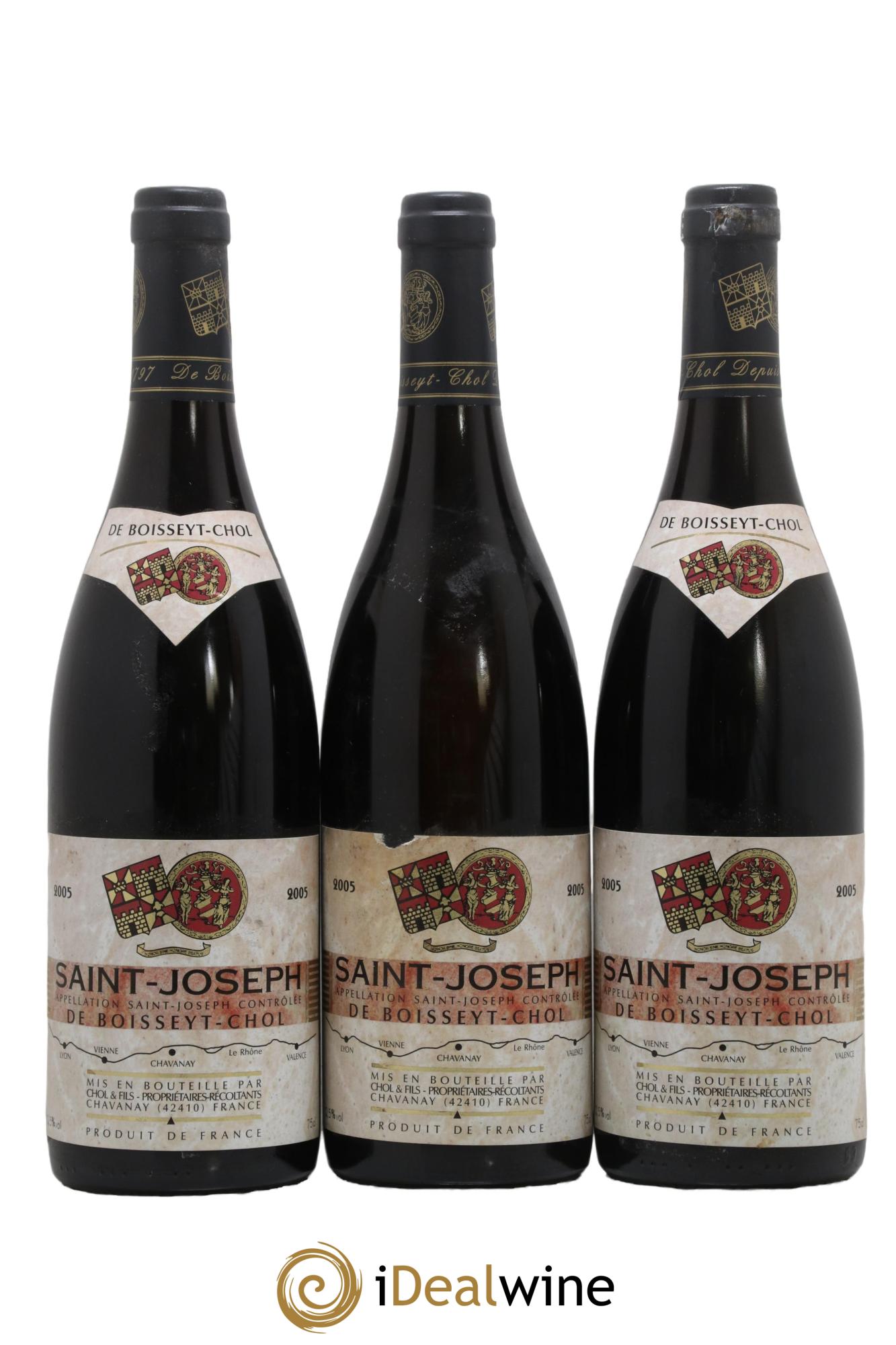 Saint-Joseph Domaine De Boisseyt Chol 2005 - Lot of 3 bottles - 0