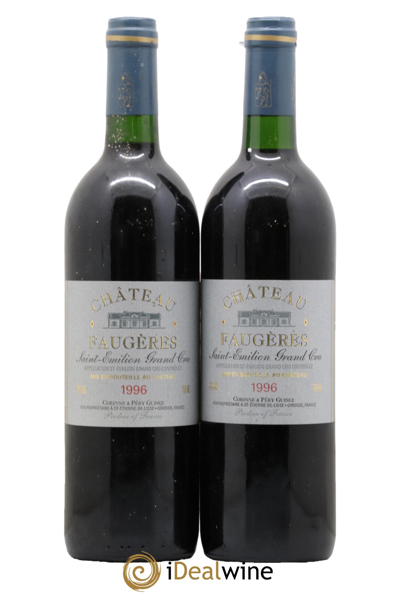 Château Faugères Grand Cru Classé 1996 - Lot de 2 bouteilles - 0