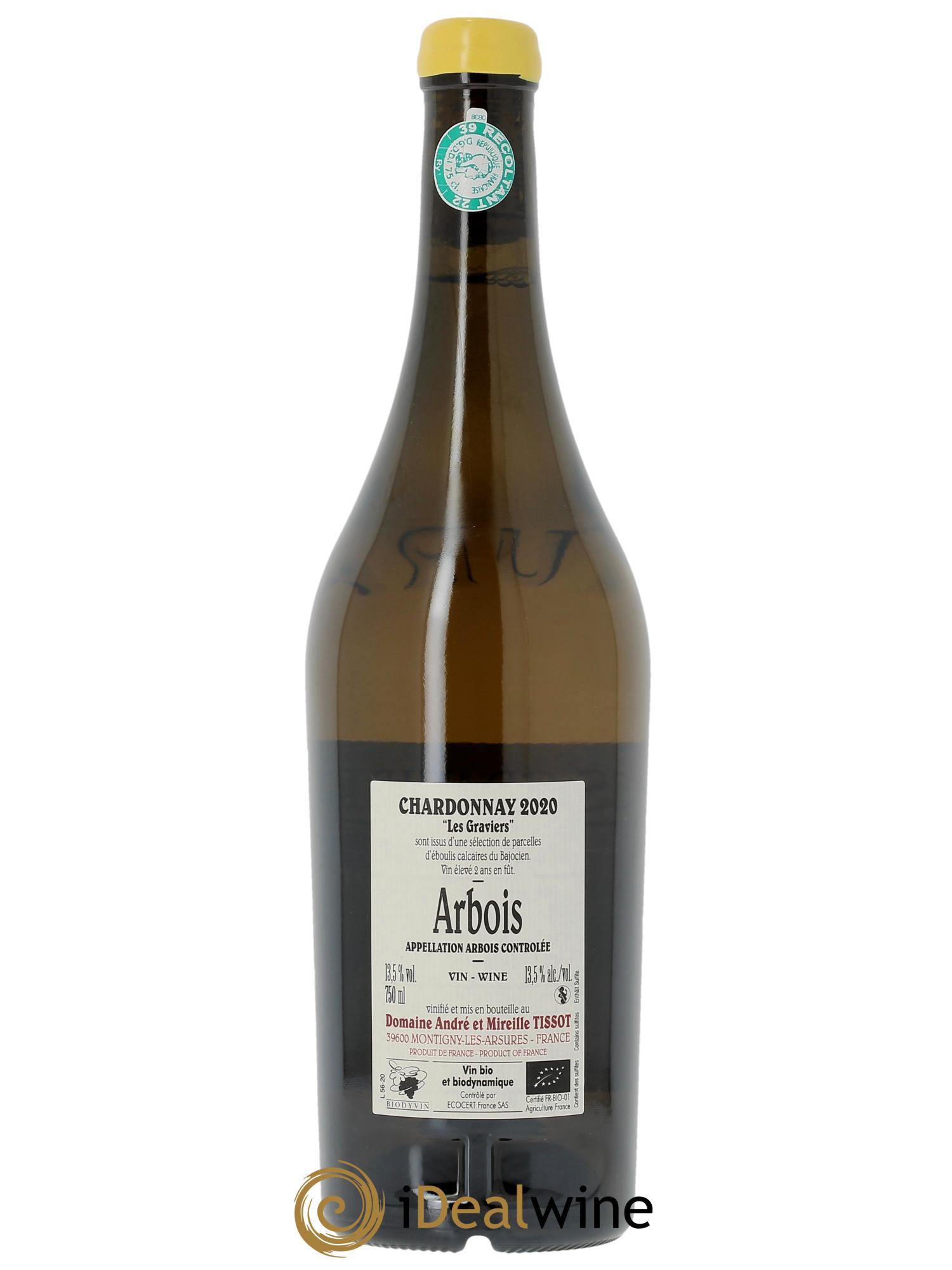 Arbois Chardonnay Les Graviers Bénédicte et Stéphane Tissot  2020 - Posten von 1 Flasche - 1