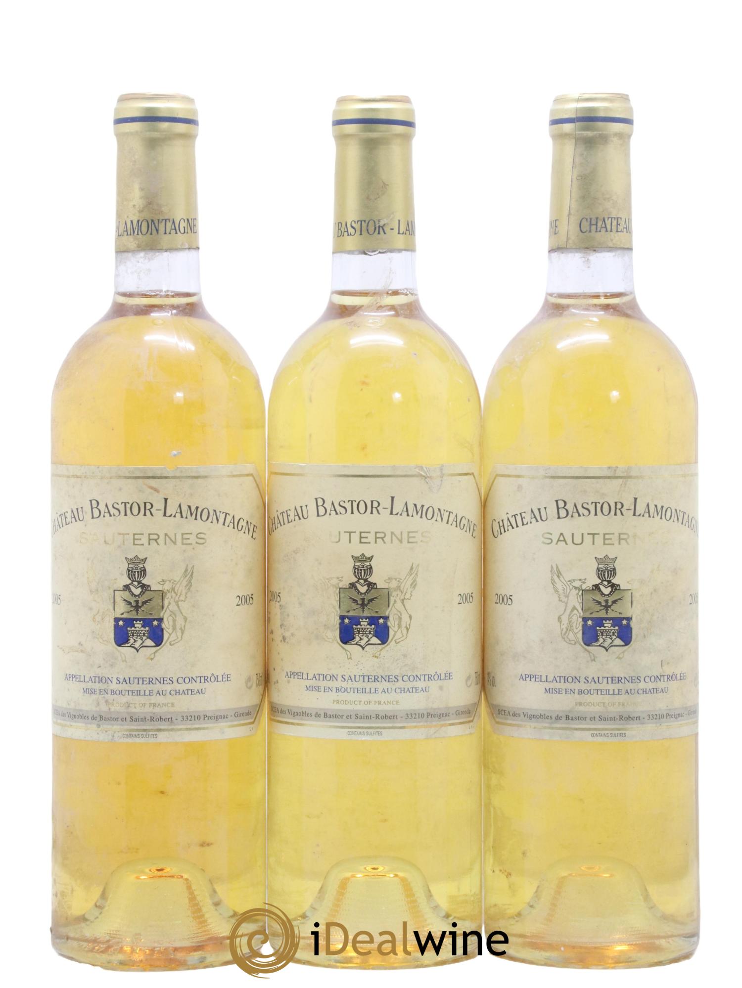 Château Bastor Lamontagne 2005 - Lot of 3 bottles - 0