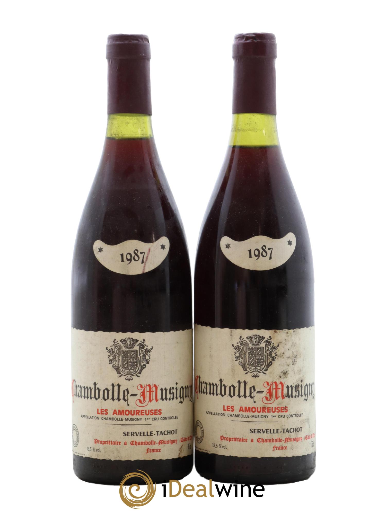 Chambolle-Musigny 1er Cru Les Amoureuses Servelle-Tachot 1987 - Posten von 2 Flaschen - 0