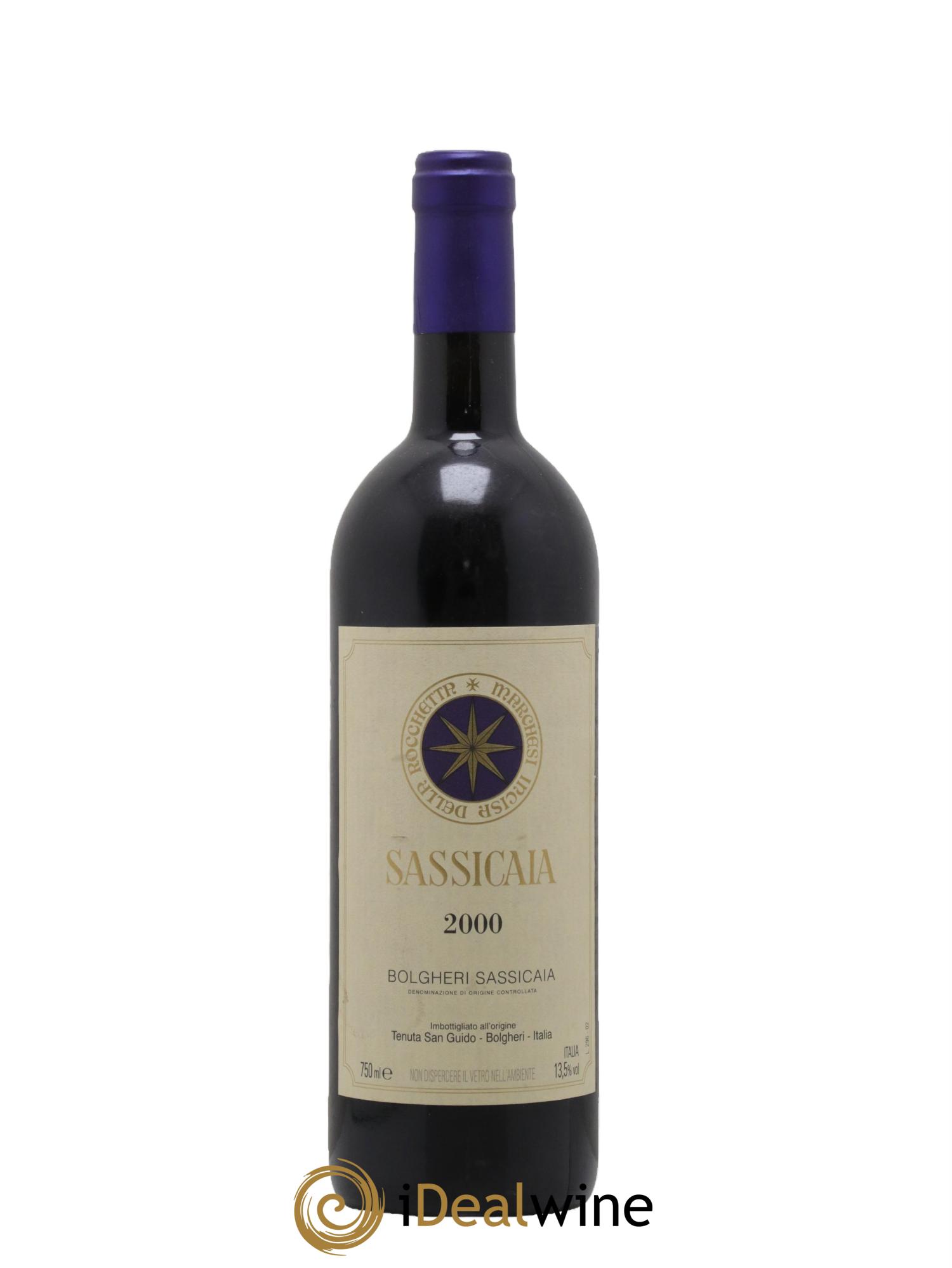 Bolgheri DOC Sassicaia Tenuta San Guido 2000 - Lot de 1 bouteille - 0