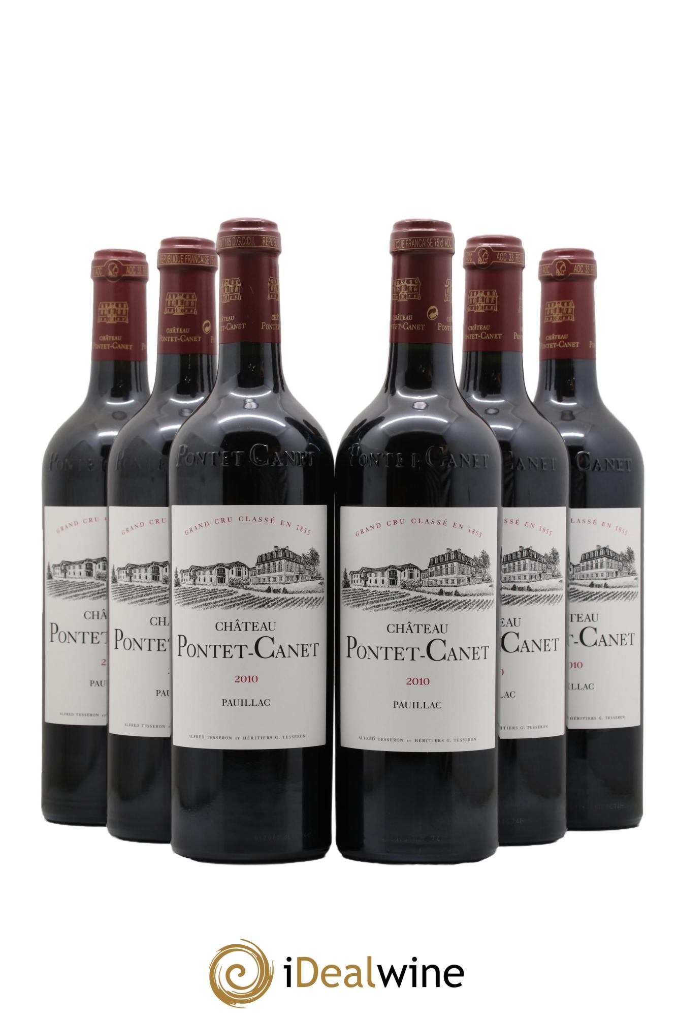 Château Pontet Canet 5ème Grand Cru Classé 2010 - Lot de 6 bouteilles - 0